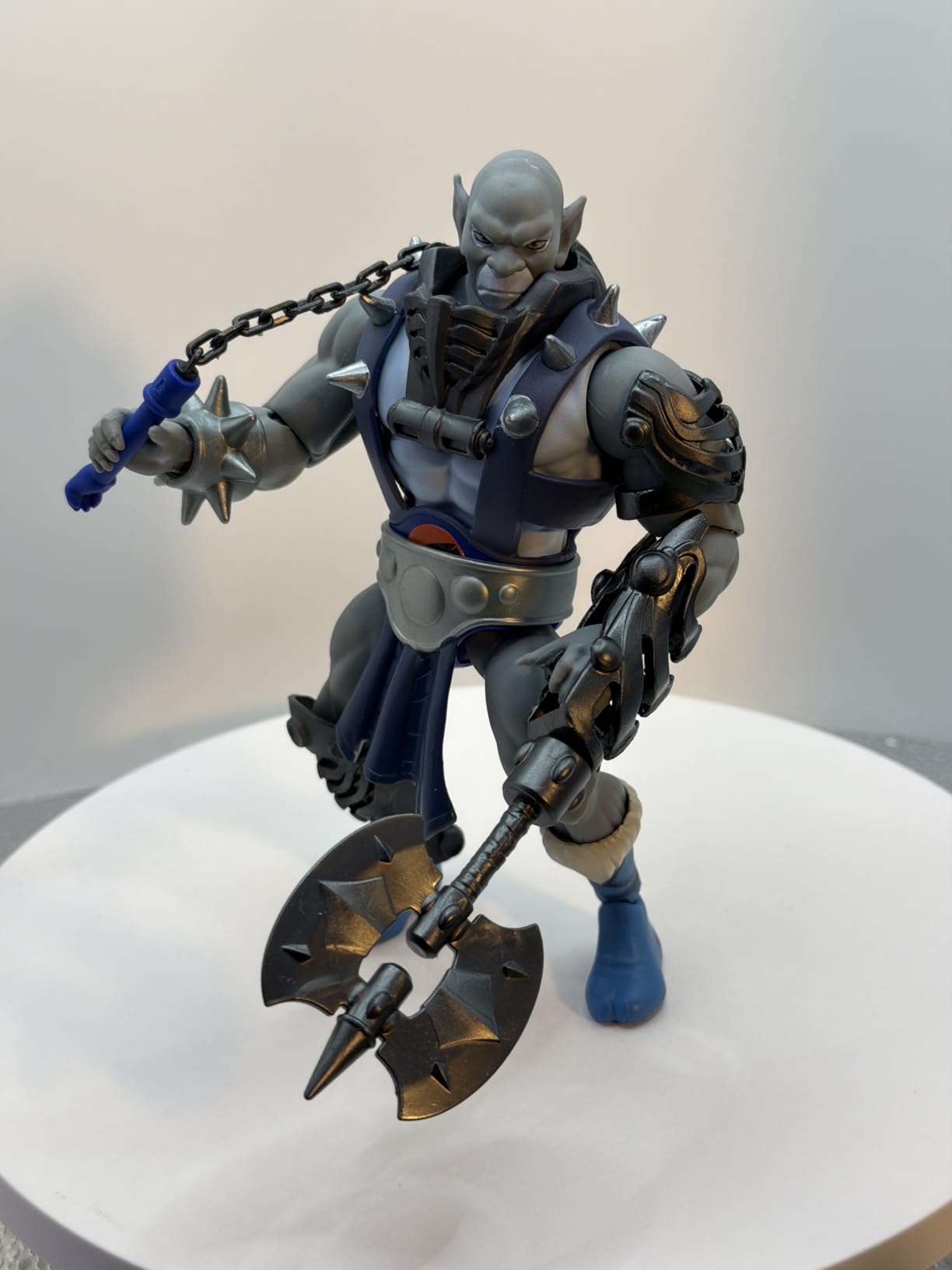 Masters of the Universe Origins & Thundercats 5.5 Inch Posable Action Figure Panthro, 1980s Crossover Toy, Removable Armor, Mace, Axe & Collector Card customer photo 1