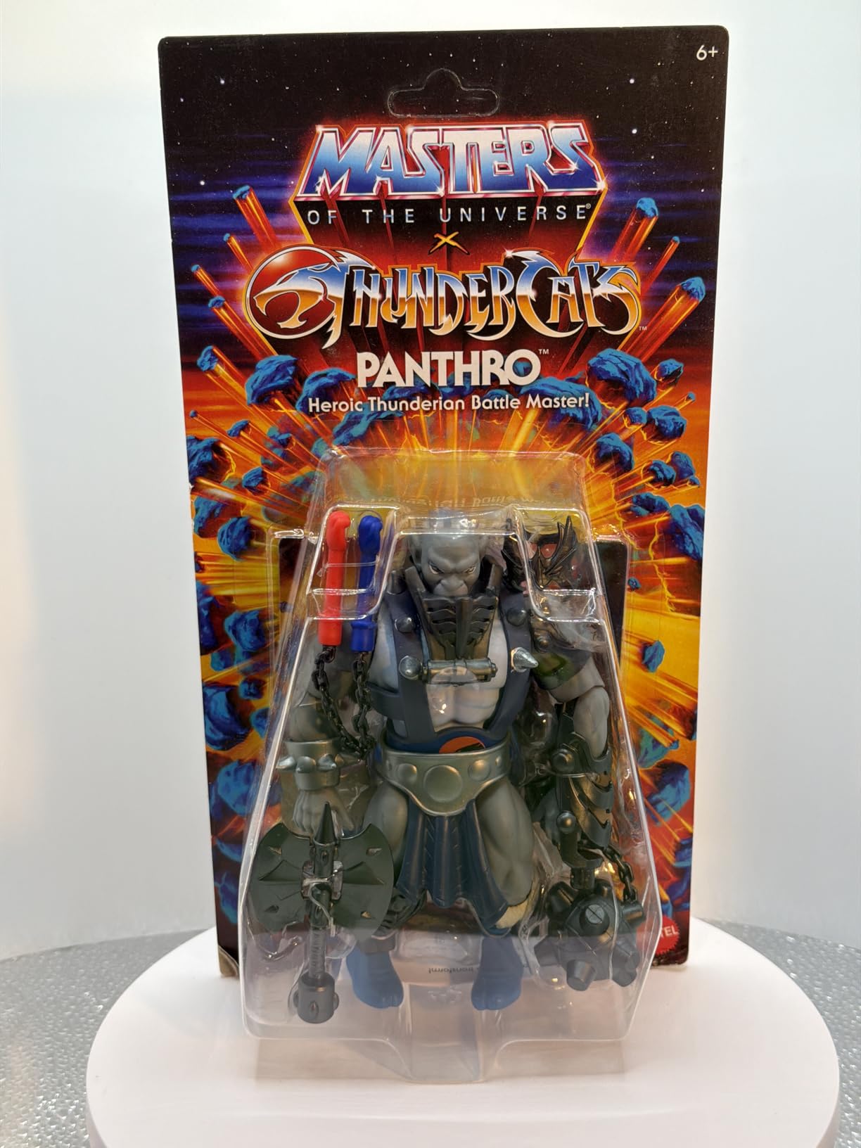 Masters of the Universe Origins & Thundercats 5.5 Inch Posable Action Figure Panthro, 1980s Crossover Toy, Removable Armor, Mace, Axe & Collector Card customer photo 2