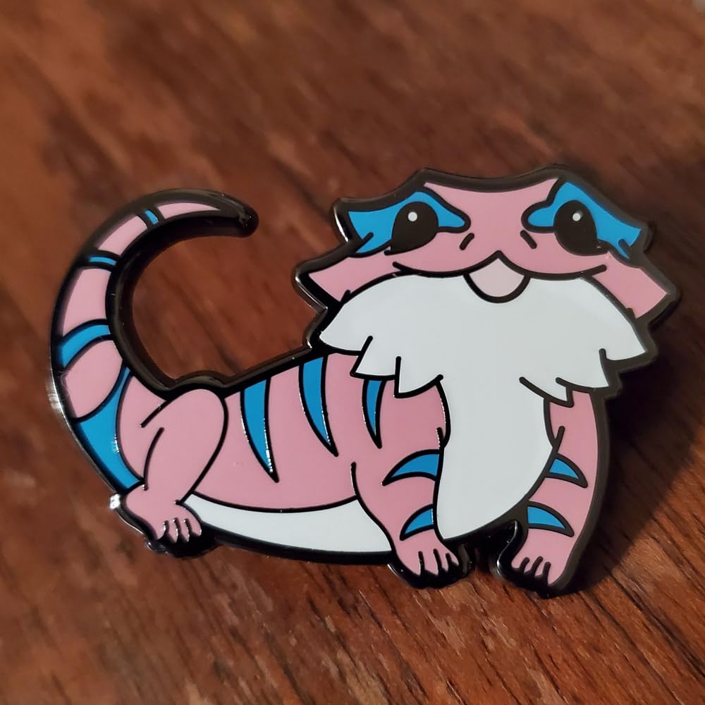 Enamel Pin, Bearded Dragon Lapel Pin, DIY Decor Collection, Cute Reptile Brooch, Adorable Lizard Badge, Gift For Reptile Lovers customer photo 1