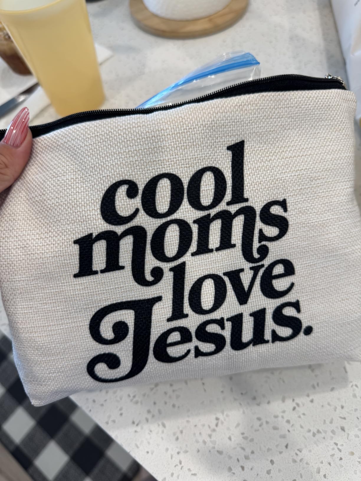 Funny Beige Makeup Bag for Women, Cute Raccoon Cosmetic Bag Canvas Zipper Pouch, Travel Toiletry Makeup Bag for Purse, “You’re Weird I’ll Keep You” Friendship Gift customer photo 1