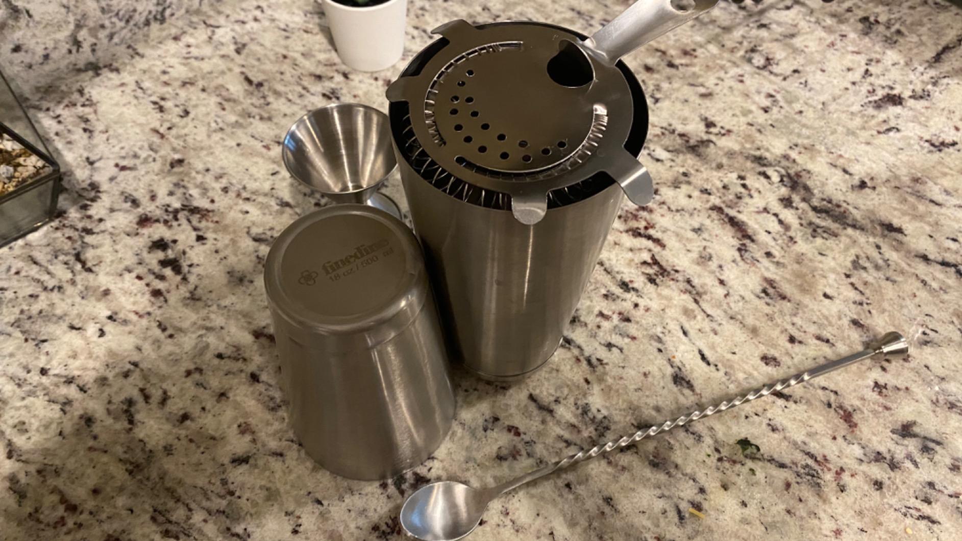 FineDine Stainless Steel Bar Set Cocktail Shaker Set Bartender Kit customer photo 1