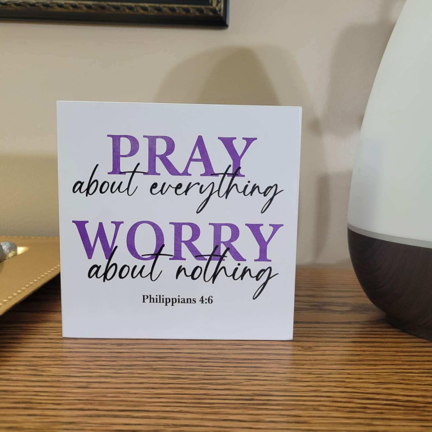 Adoption Gifts for Adoptive Parents, Thank You Gifts for Adoptive Parents | Adoption Day Gift Wooden Sign for Home Office Desk Decoration 5 x 5 Inches customer photo 2