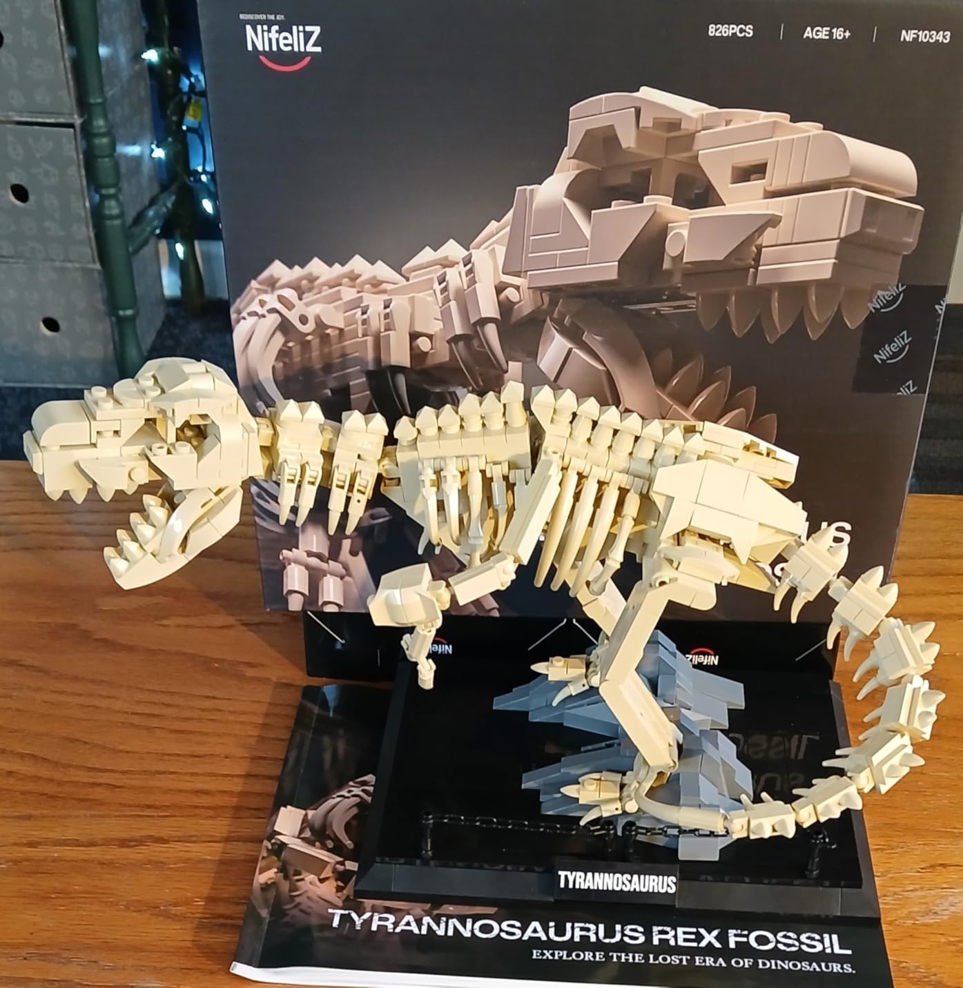 Nifeliz T. Rex Dinosaur Fossil Building Set, NF10343 | Tyrannosaurus Rex Dinosaur Skeleton Building Set for Adults, Home Decor to Collect and Display, Gift for Fossil Lovers customer photo 1
