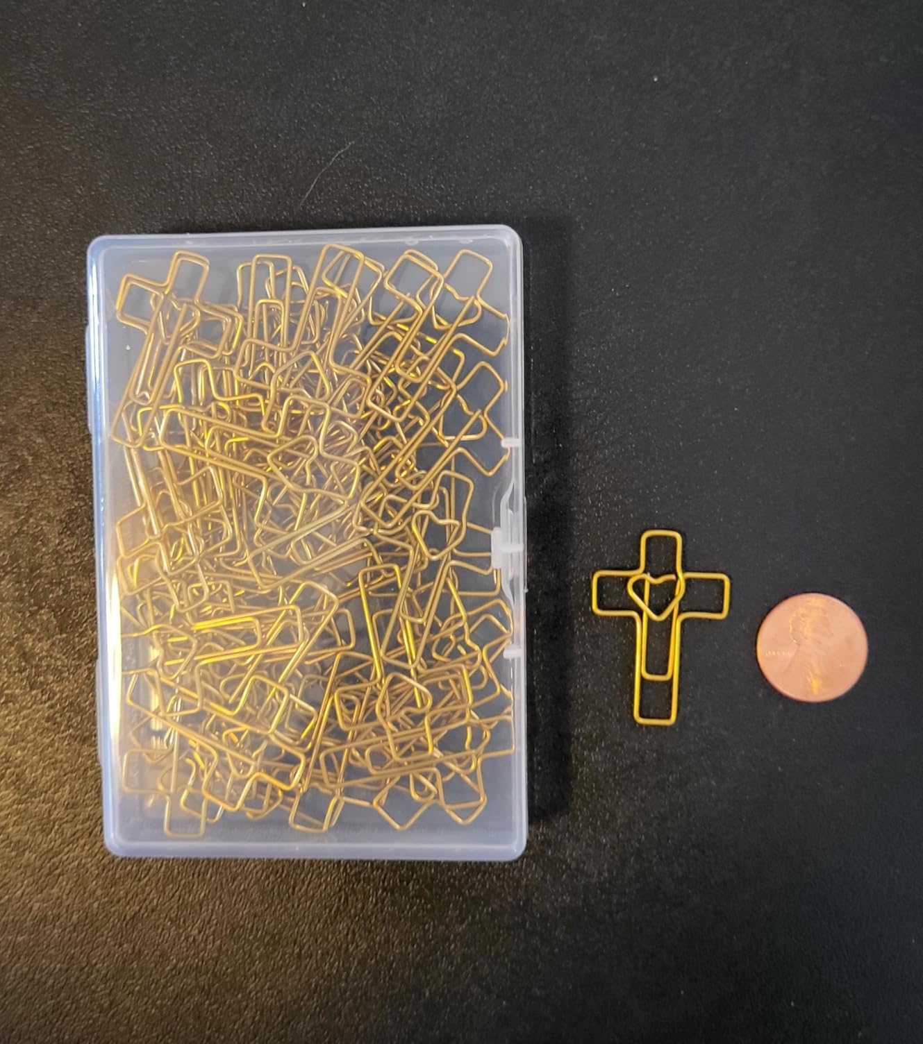50PCS Gold Heart Cross Paper Clips, Patented Design Bible Study Supplies, Mothers Day Teacher Appreciation Gifts, Christian Gifts for Women mom Bookmark Accessories, Easter Eggs fillers customer photo 1
