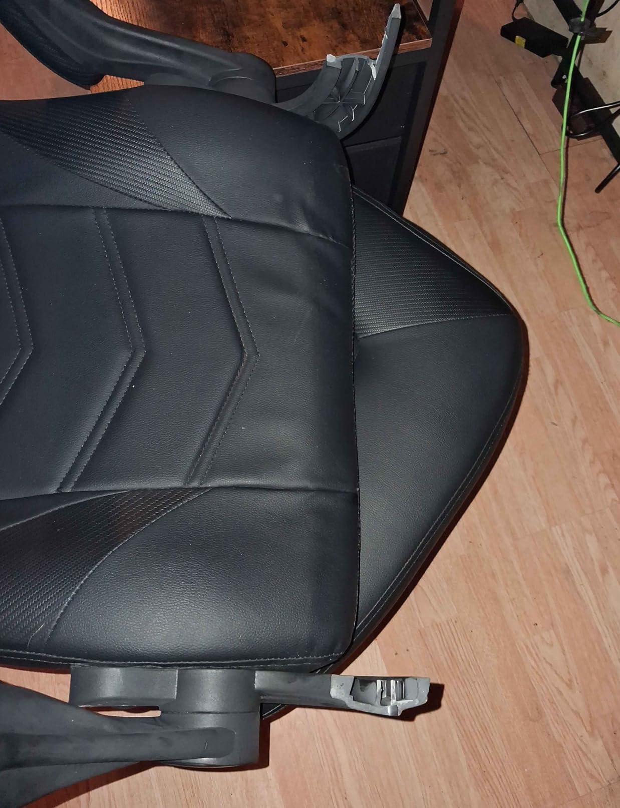 N-GEN Gaming Gaming Chair, Lumbar, PU Leather, Flip-Up Arms, Jet Black customer photo 2