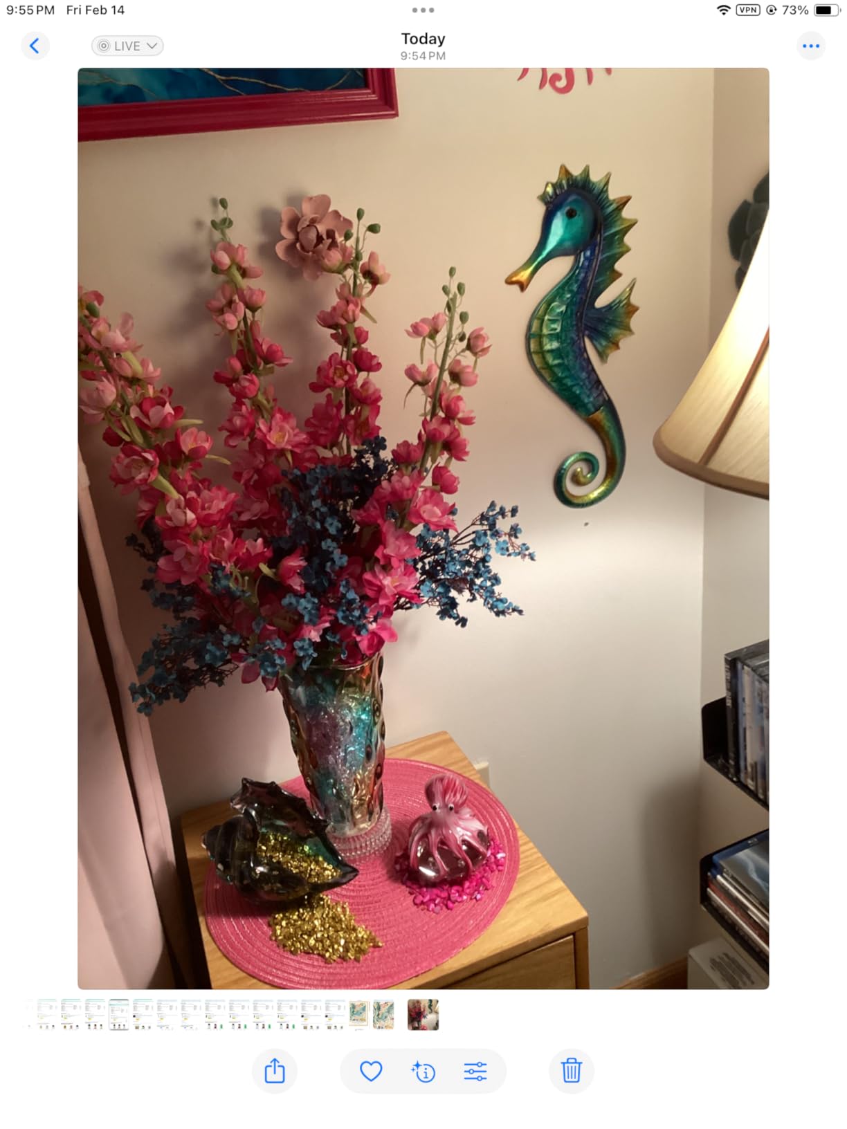 JOYBEE HOME&GARDEN Metal Starfish Wall Decor, Sea Life Coastal Decorations 13.25 inch Starfish Wall Art(Apricot) customer photo 2