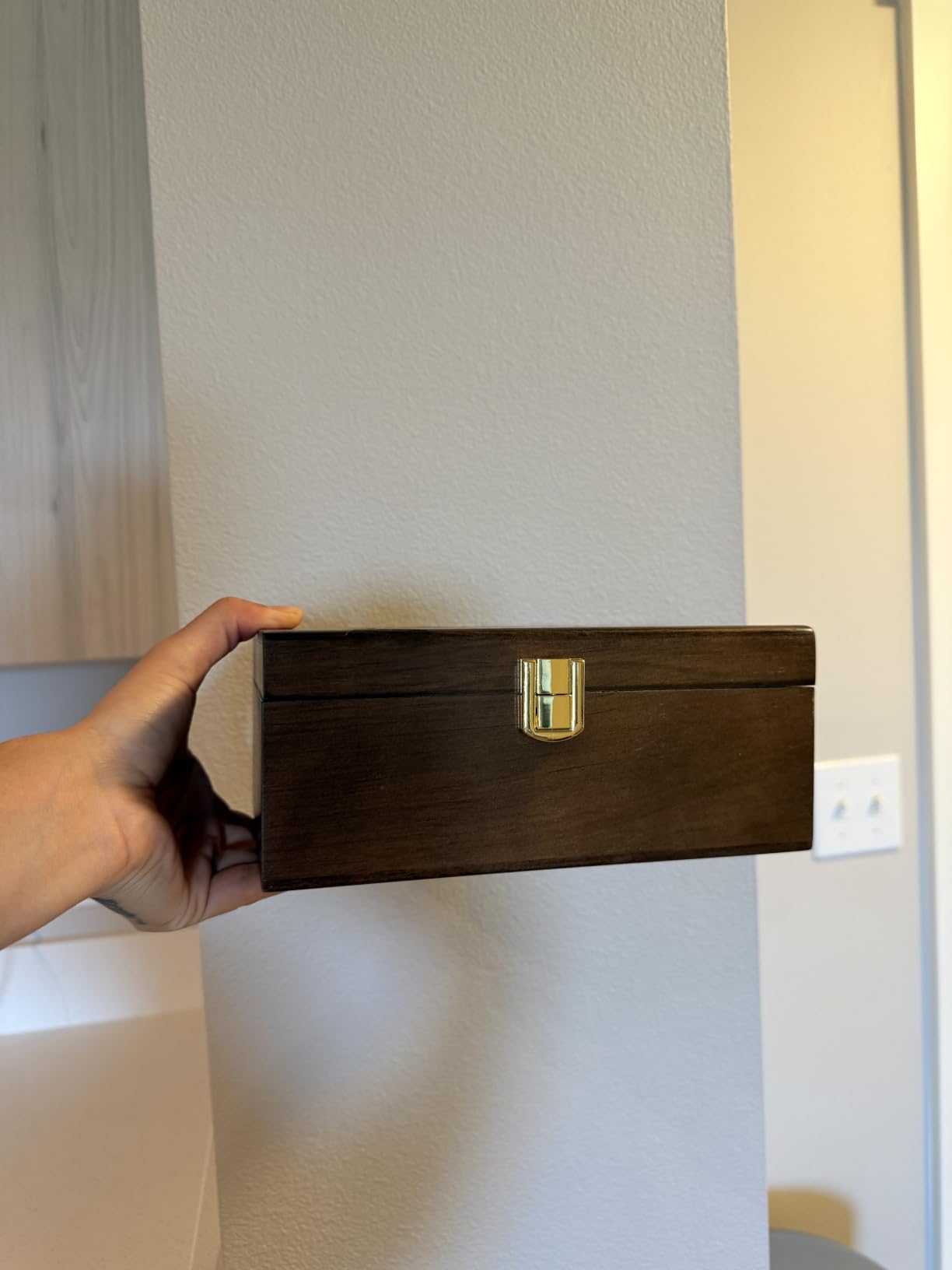 Keepsake Box - Acacia Keepsake Memory Box with Hinged Lid, Tree of Life Engraving, Large Acacia Wood Box 11