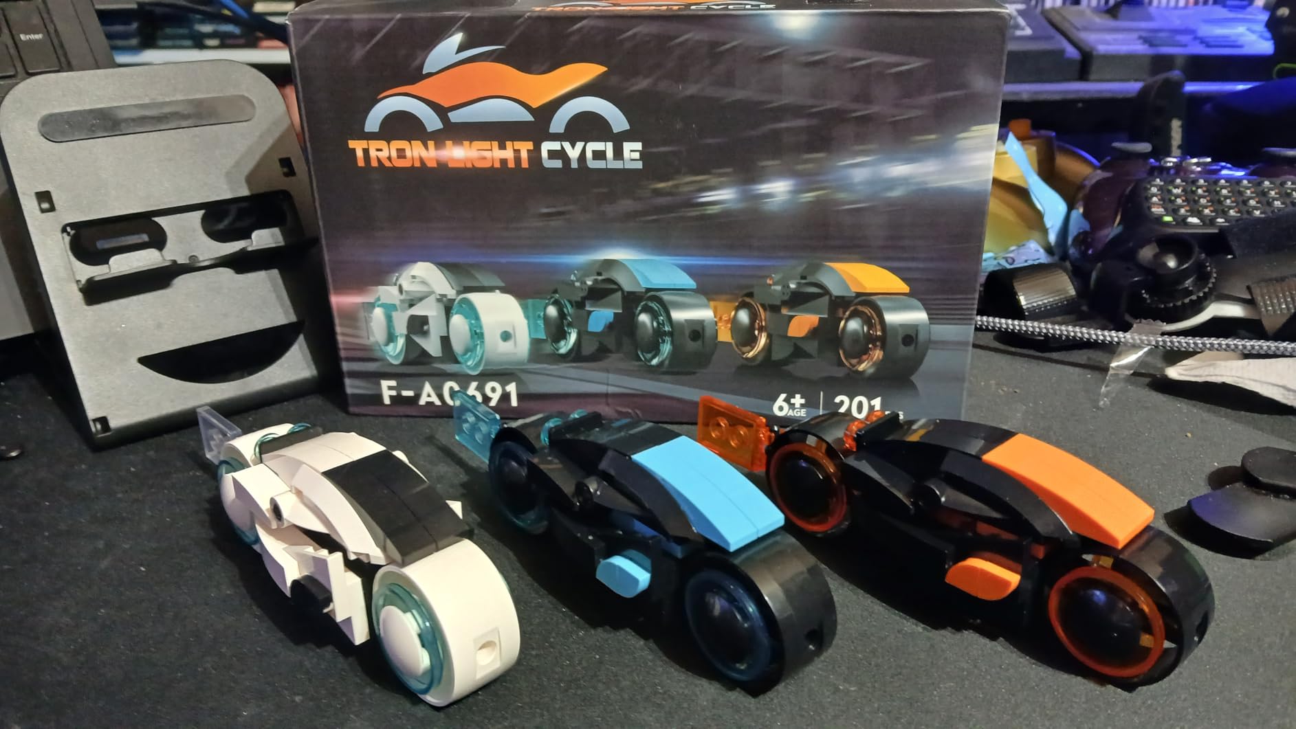 TRON Legacy Building Blocks Set | Tron Light Cycle Collectible Toy Motorcycle Building Blocks Set customer photo 1