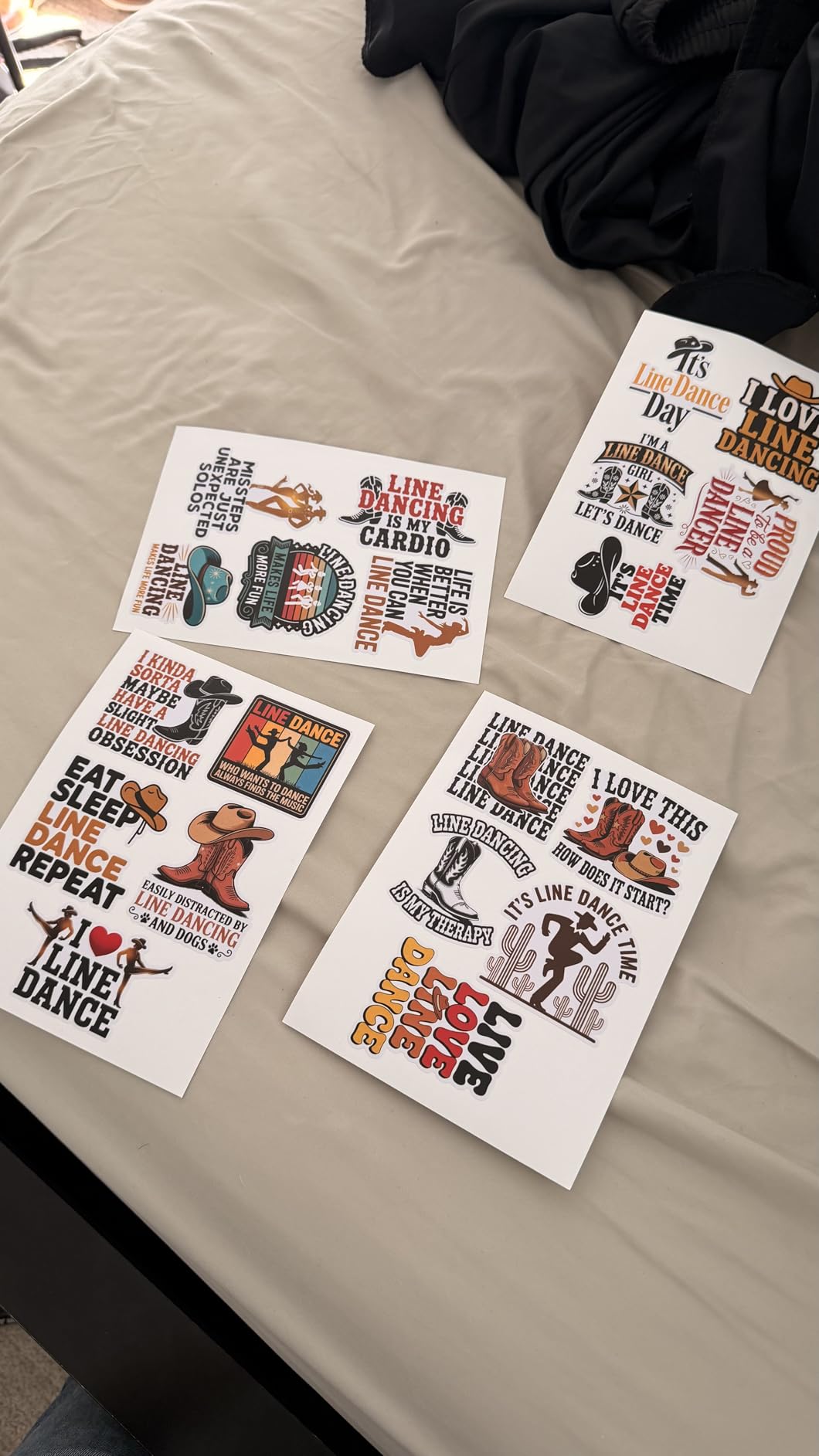 20PCS Line Dance Stickers - Funny Western Line Dancing Decals for Dancers, Country Music Fans, Dance Instructors, Laptop, Water Bottles, Journals, Scrapbook customer photo 1