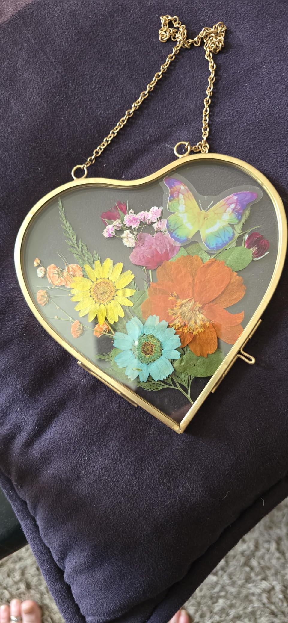 Pressed Flower Frames, Double Glass Hanging Picture Frames 6PCS customer photo 1