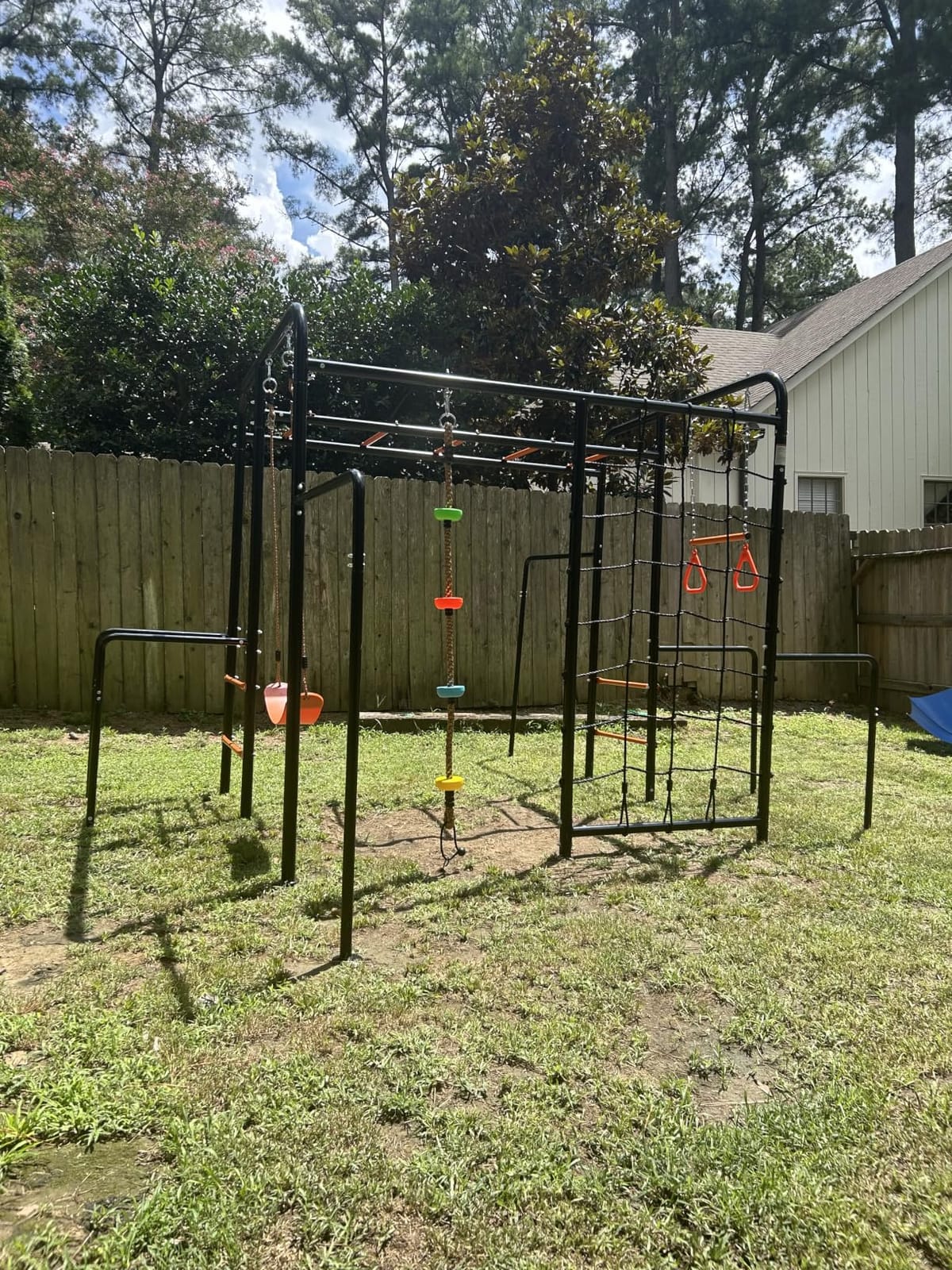 Hapfan 6-in-1 Outdoor Jungle Gym with Monkey Bars, Swing Sets for Backyard customer photo 1