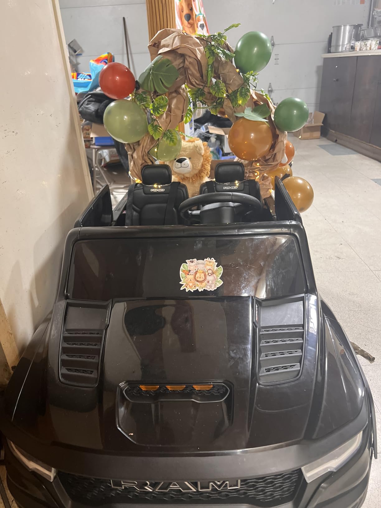 First Ride On 24V Ride On Toys for Big Kids, RAM 1500 RHO 2 Seater Ride on Car w/Remote, Battery Powered Truck w/ 4 Wheels Suspension, Electric Car w/Bluetooth, LED Lights, Trunk & High Doors customer photo 1