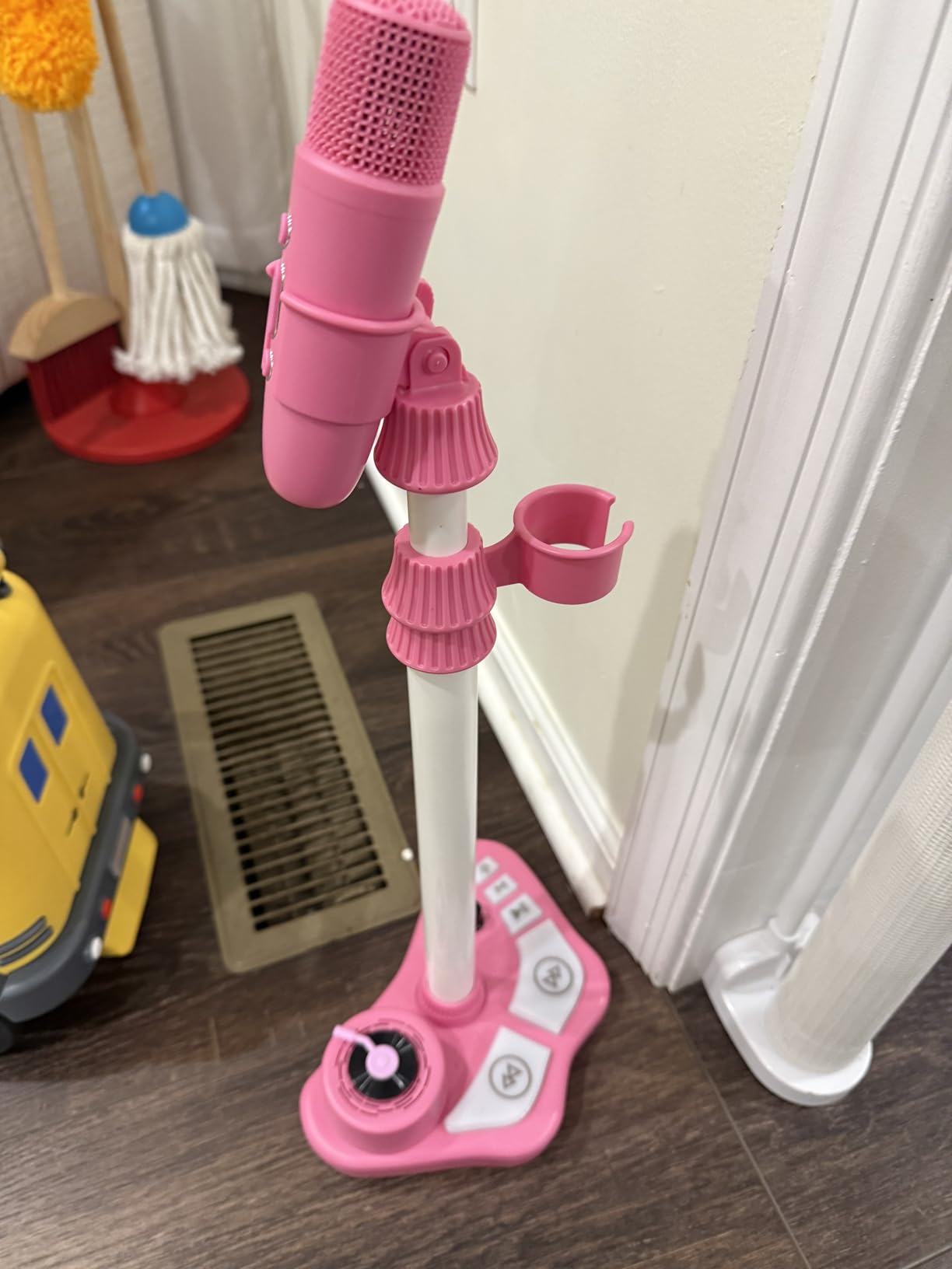 Stand Karaoke Machine for Kids, Christmas Singing Toys Gifts for 3 4 5 6 7 8 Year Old Girls Boys, Rechargeable Kid Microphone Bluetooth Speaker with 2 Mic for Girl Age 4-6 Toddler Birthday Party Toy customer photo 1