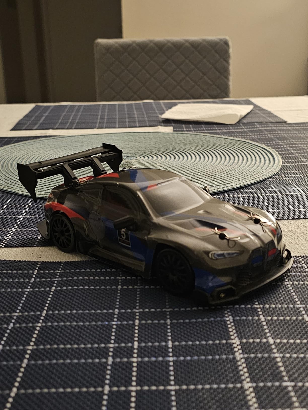 1:24 Scale RC Drift Car 4WD 2.4GHz 30KM/H High Speed Racing Sport Toy Car with LED Lights, Racing and Drift Wheels(02-Blue) customer photo 2