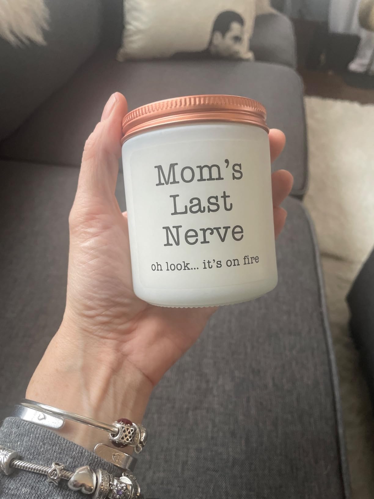 Homsolver Coach Gifts for Women & Men, Thank You, Appreciation, Christmas, Birthday Gift for Baseball Softball Volleyball Hockey Coaches,Coach's Last Nerve Scented Candle customer photo 2