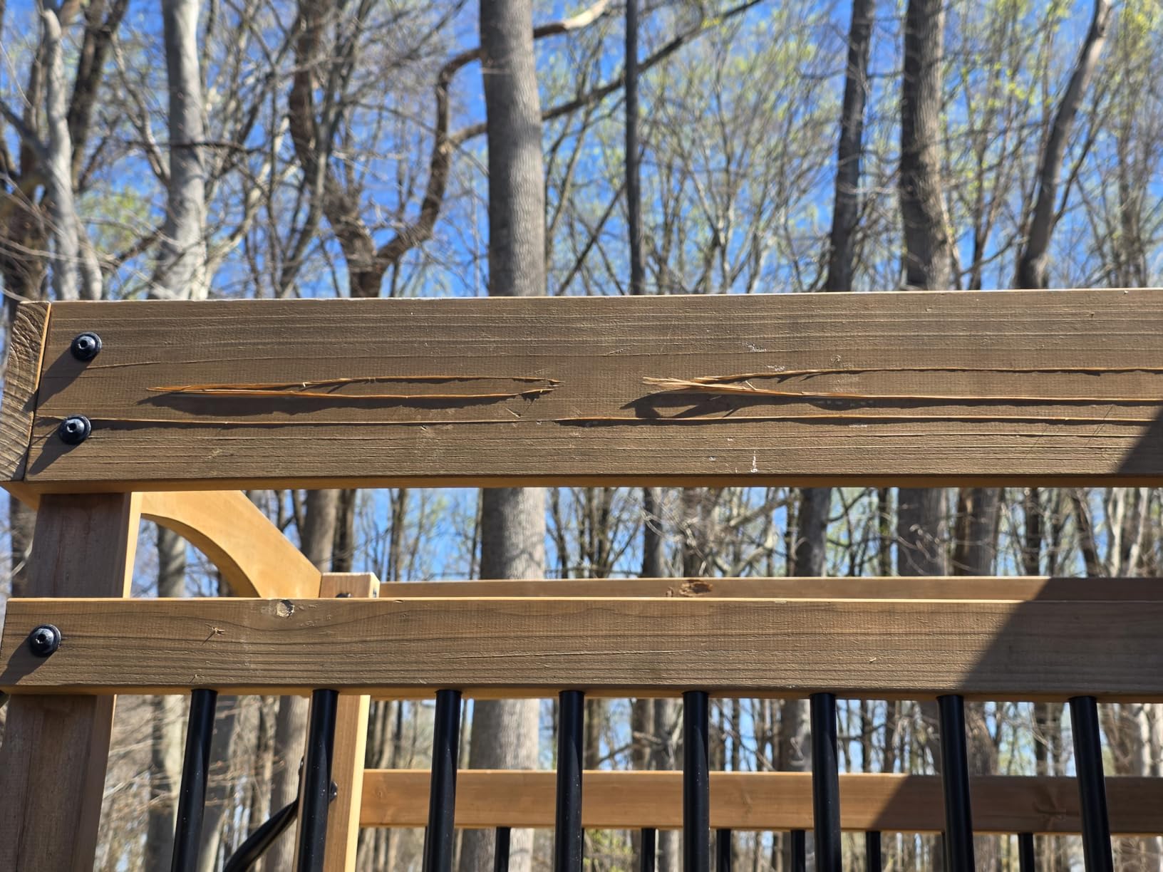 Backyard Discovery Dover Bay Spruce Wood Swing Set with Wave Slide, Clubhouse, Monkey Bars, Rock Wall, Belt Swings, Step Ladder, Toy Telescope, Chalkboard, Outdoor Playset customer photo 2