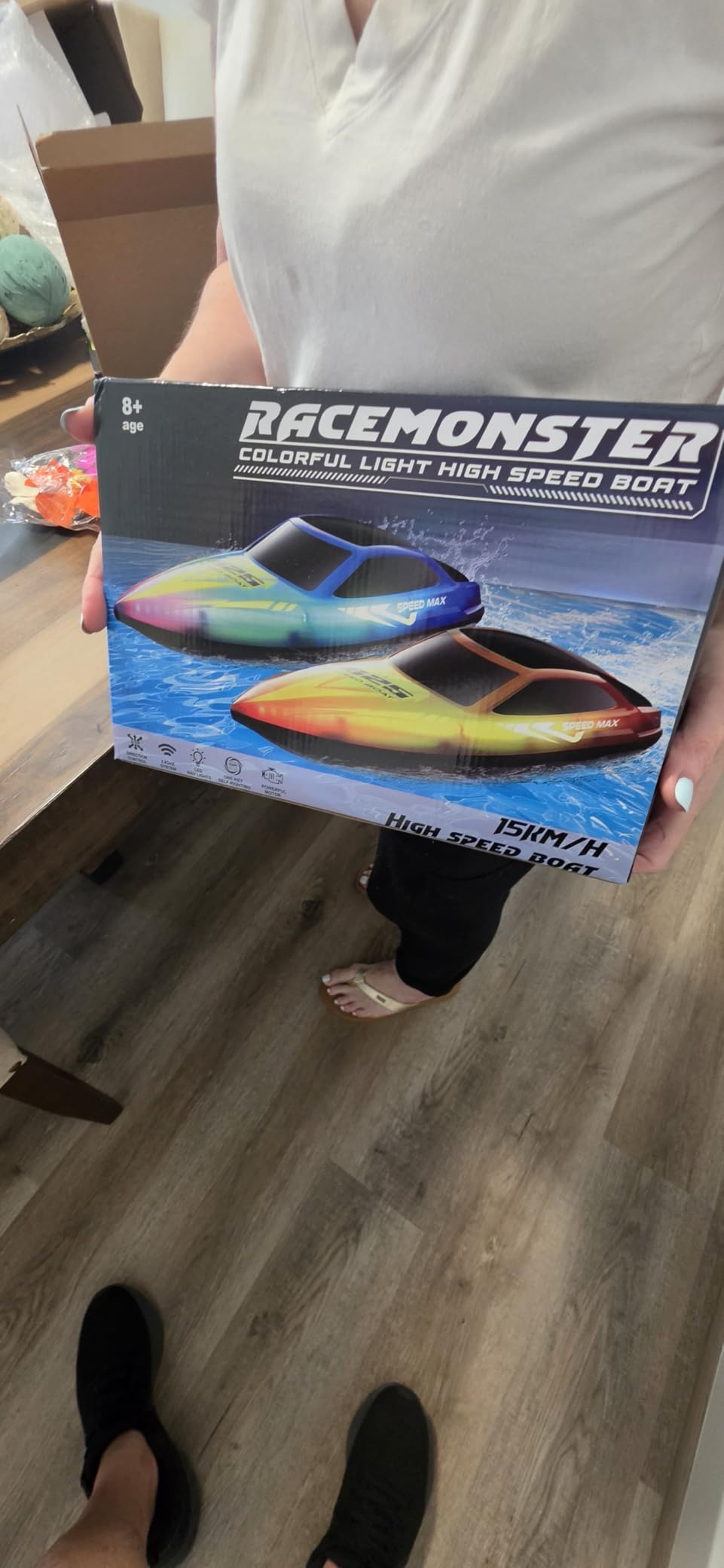 Remote Control Boat for Kids, RC Boats for Pool, Lake, River and Pond customer photo 2