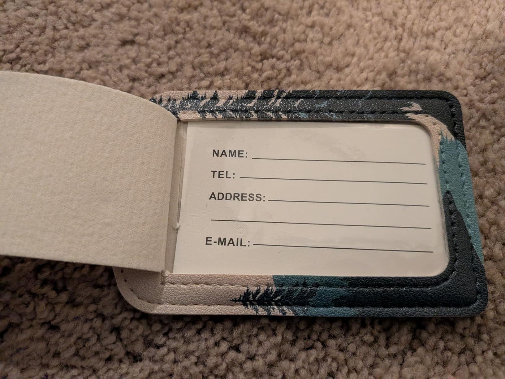 Luggage Tags,Stained Glass Peacock Design, Double-Sided Privacy Cover ID Labels with Stainless Steel Loop and Address Card for Travel Bag Suitcase customer photo 1