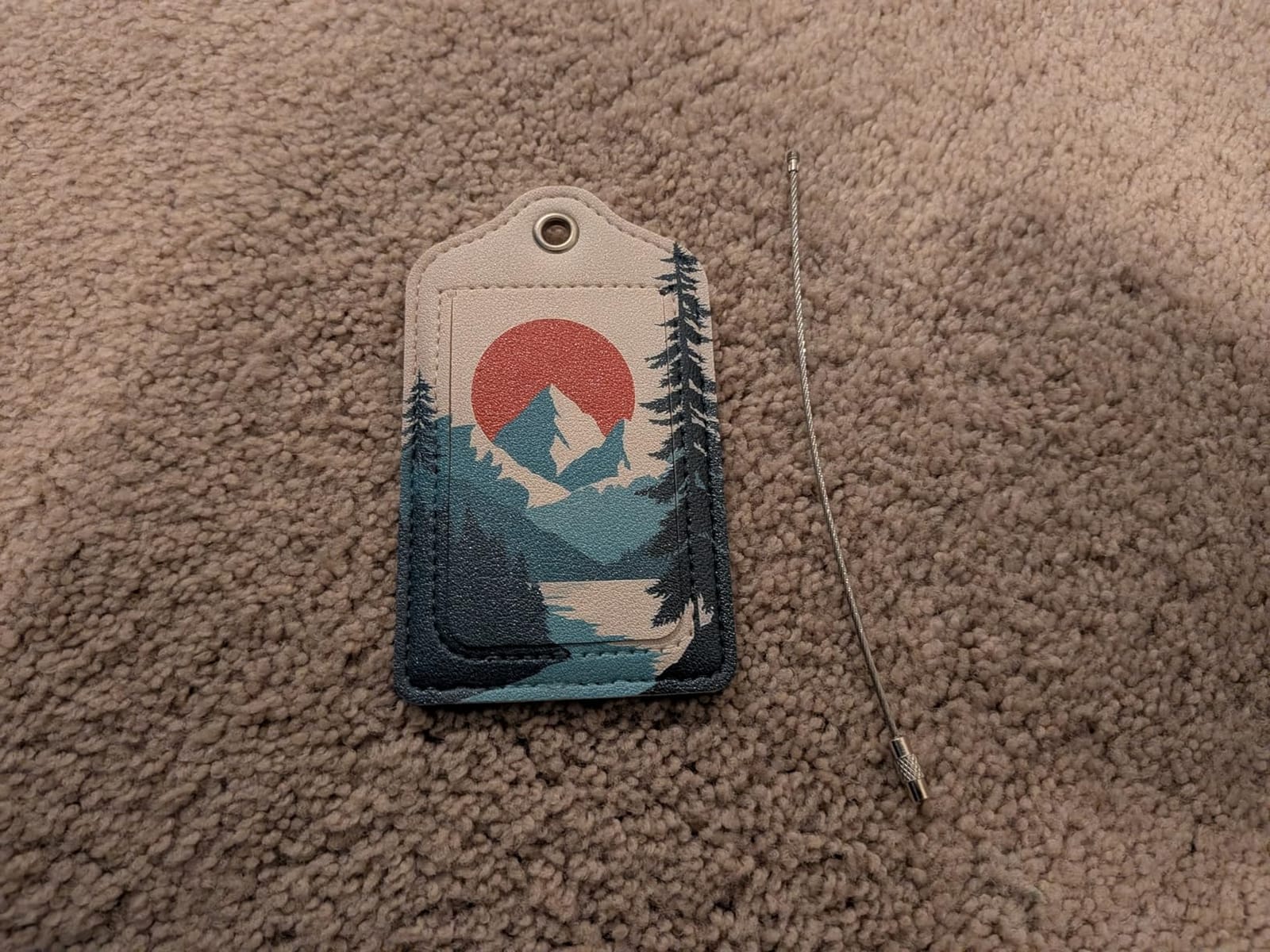 Luggage Tags,Stained Glass Peacock Design, Double-Sided Privacy Cover ID Labels with Stainless Steel Loop and Address Card for Travel Bag Suitcase customer photo 2