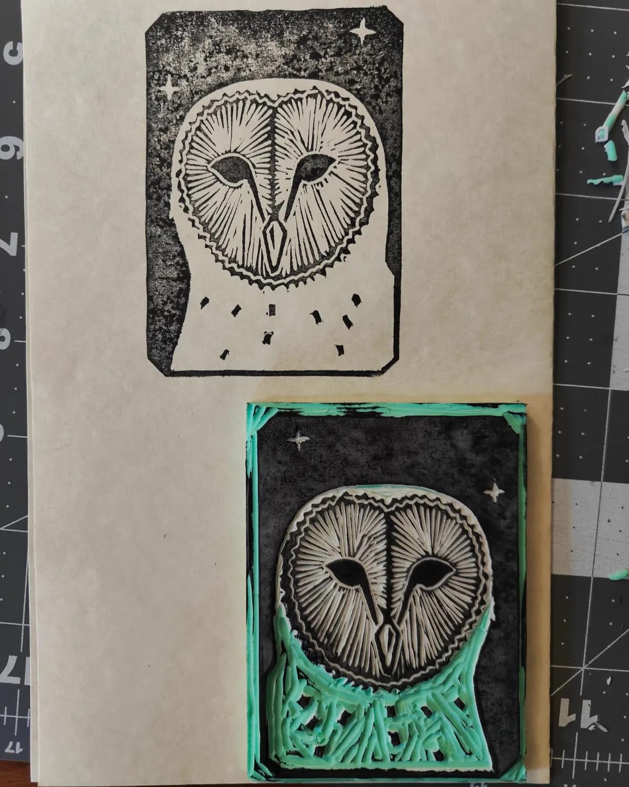 SGHUO Linocut Kit for Beginners, Stamp Making Set with Tools customer photo 1