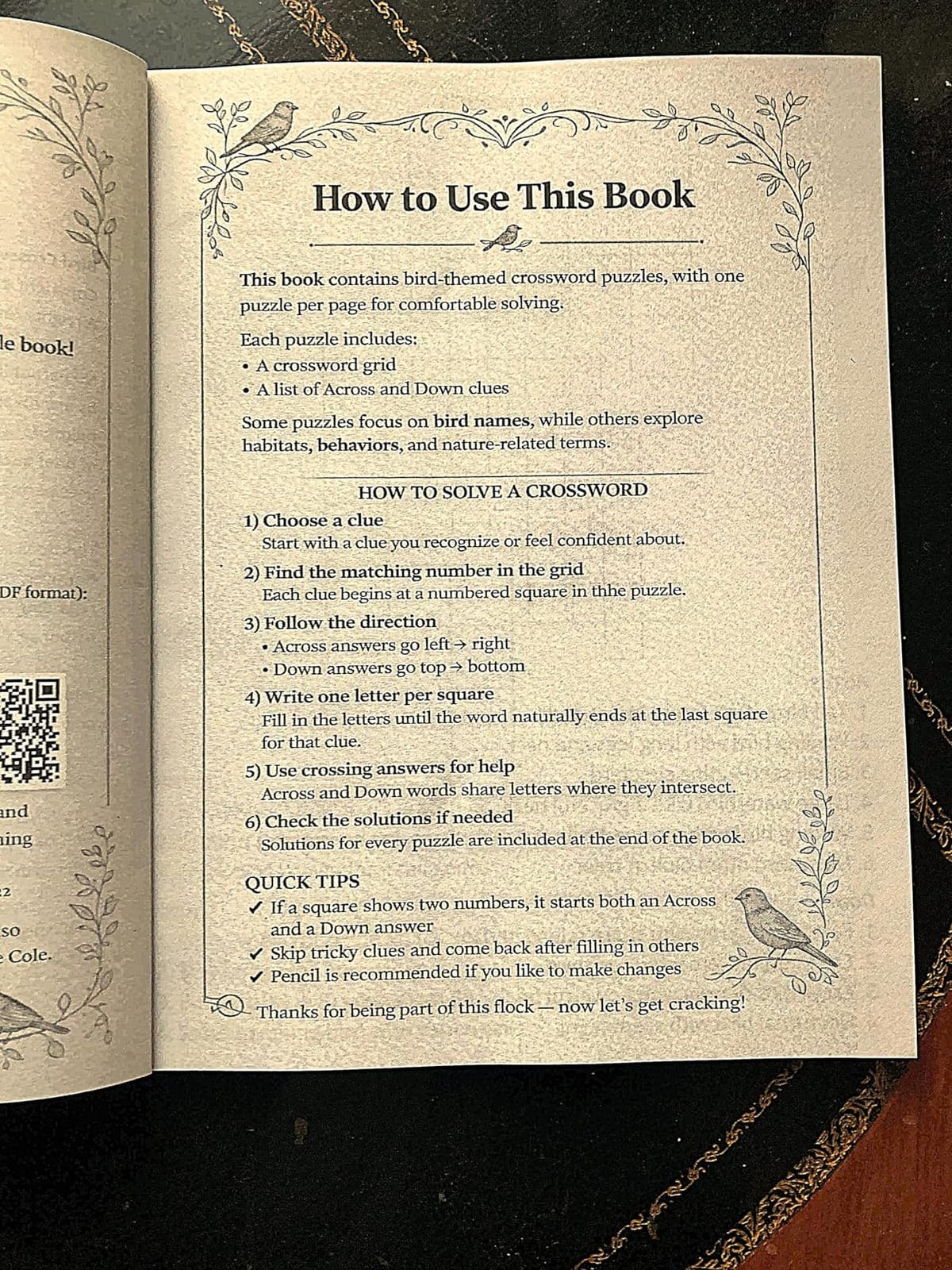 Bird Crossword Puzzle Book - Large Print Edition: 50 Bird-Themed Crossword Puzzles in an Easy-to-Read 8.5 x 11 Format For Adults, Seniors & Bird Lovers (Bird Crossword Puzzle Series) customer photo 1