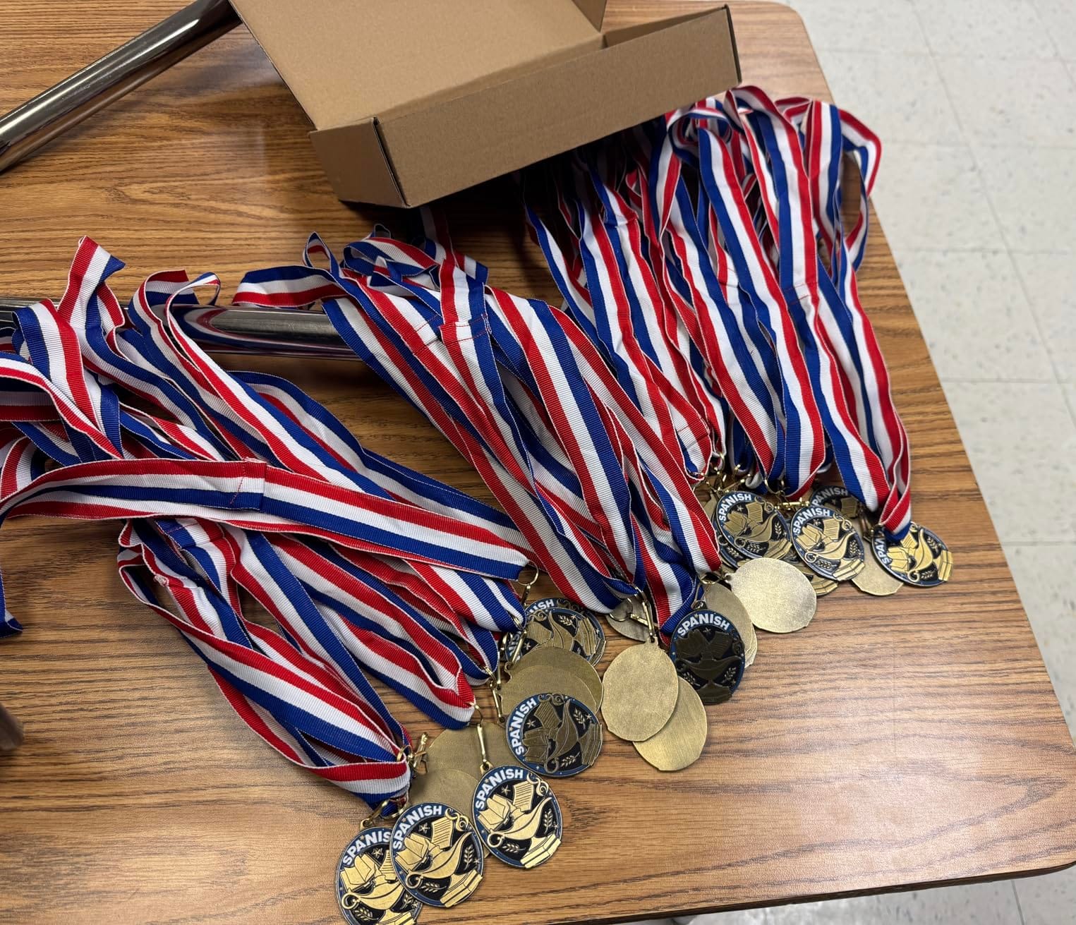 Liliaafar 36 Pcs A Honor Roll Award Medals Bulk with Neck Ribbons Gold Trophy Prize Gift for Academic Competition Graduation Ceremony customer photo 1
