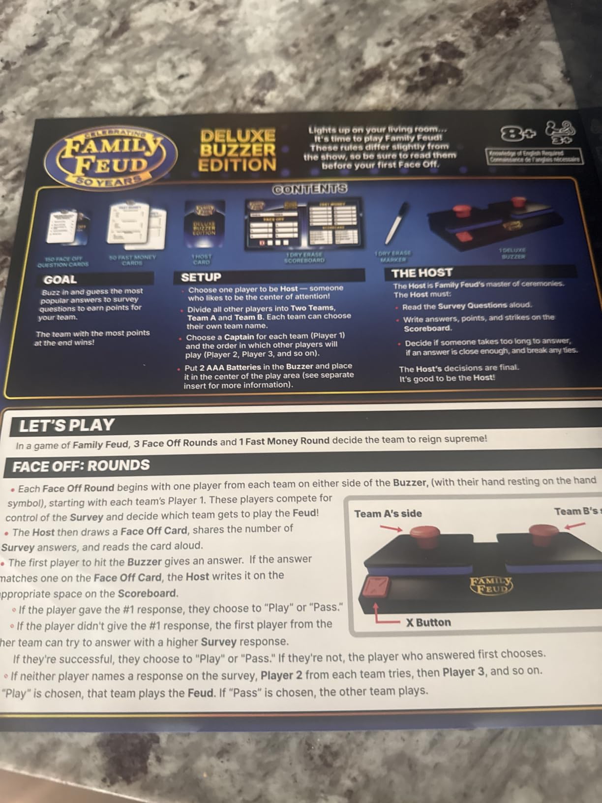 Spin Master Games Family Feud: Deluxe Buzzer Edition Board Game | Survey Says Fun, Guess The Most Popular Answers, Features Buzzer with Lights & Sounds, For 3 or More Players, Ages 8 & Up customer photo 2