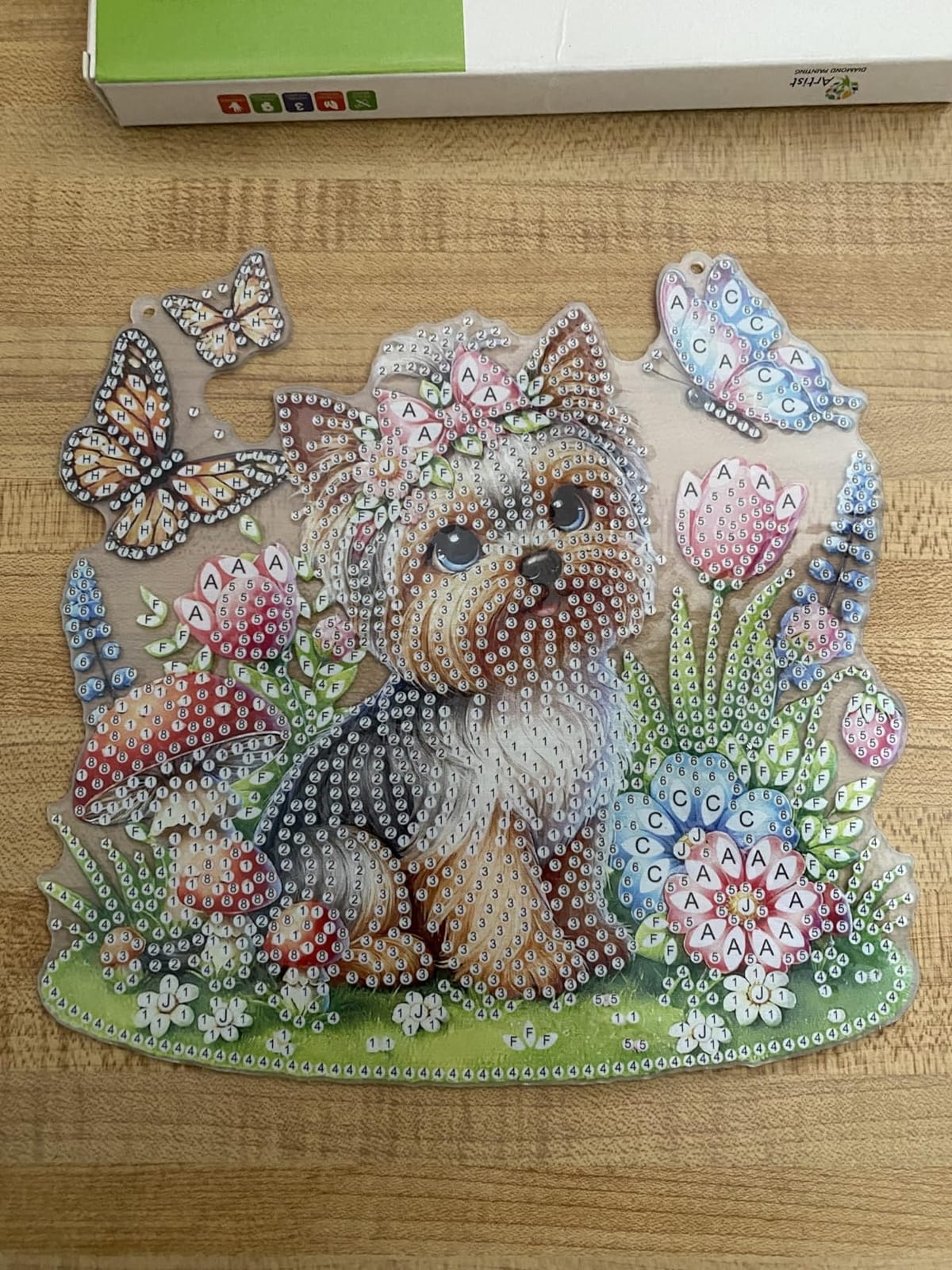 MEIYUDA Animals Diamond Art Hanging Kits for Adult, Flowers Hedgehog Diamond Painting Kits Ornaments, Animals DIY Special Shaped Rhinestone Window Pendants kit for Home Garden Wall Decor Gift customer photo 1