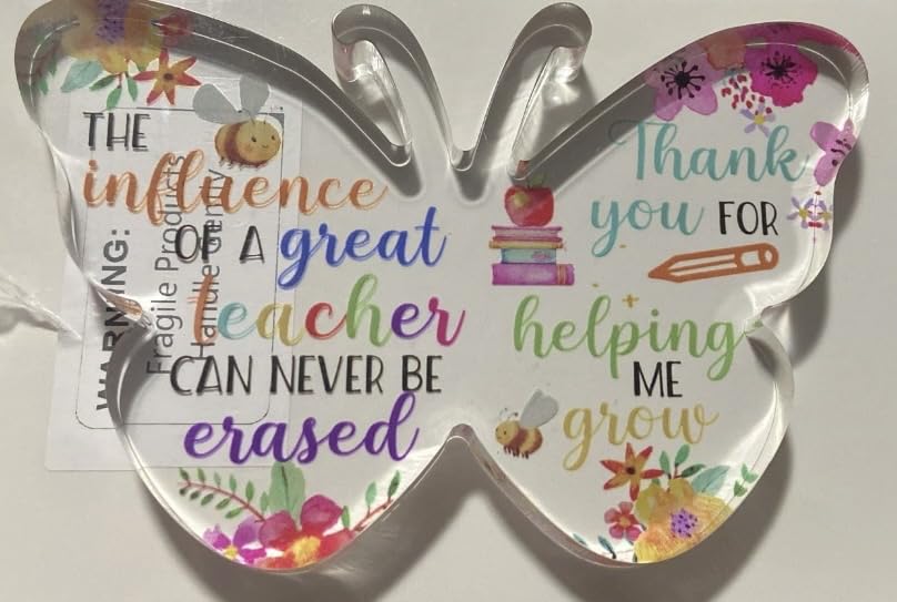 Christmas Sunday School Teacher Appreciation Gifts for Women | Acrylic Thank You Teacher Gift from Student, Religious Present with Cross Design, for Office Desk Decor Paperweight Keepsake customer photo 1