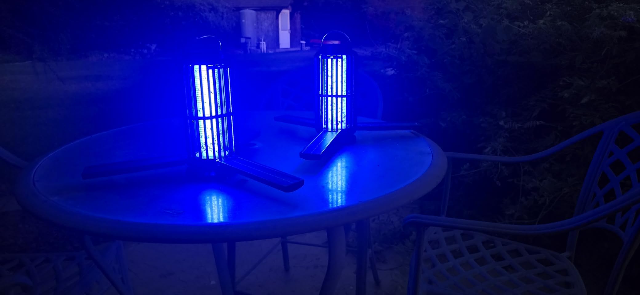 TYPEC 2 Pack Solar Bug Zapper, 3 Solar Charging Panels, 4200V Mosquito Zapper, Auto On/Off LED Light, IP67 Waterproof, USB-C & Solar Powered, Indoor Outdoor Insect Killer for Yard Patio Garden customer photo 1