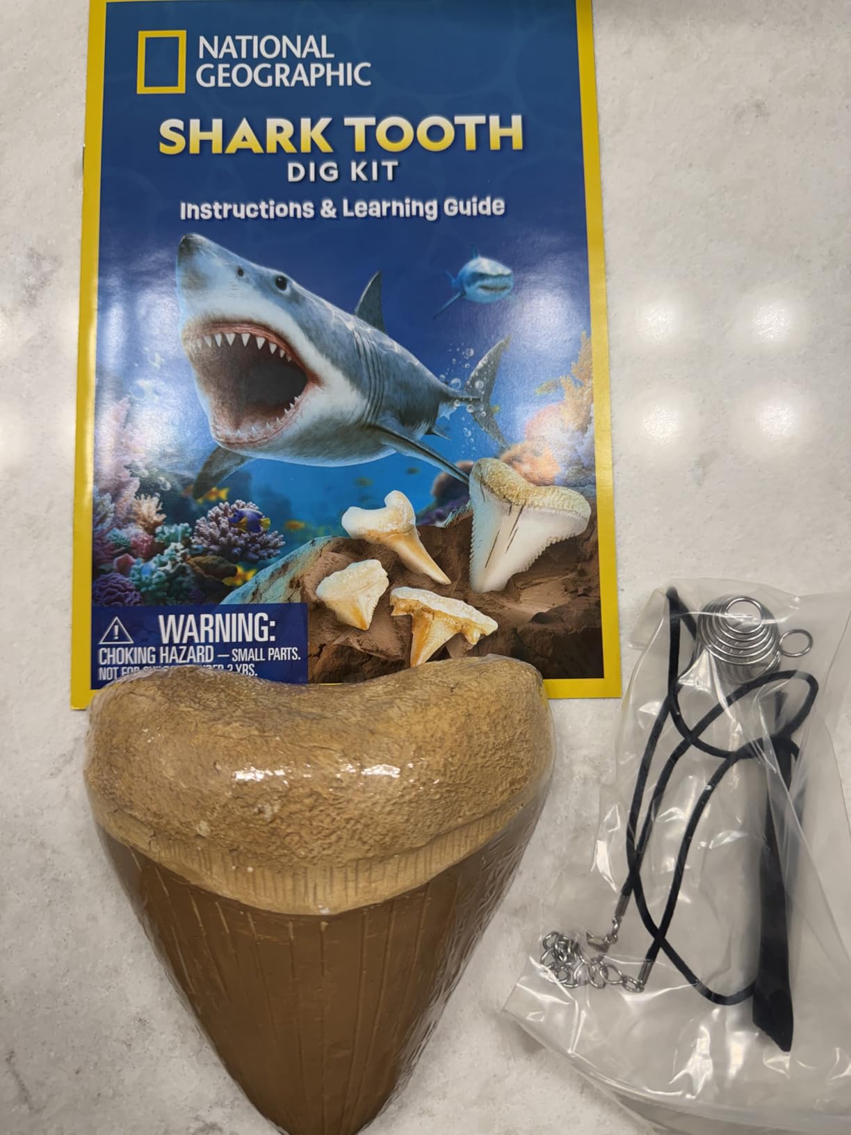 National Geographic Shark Tooth Fossil Dig Kit and Necklace for Kids customer photo 1