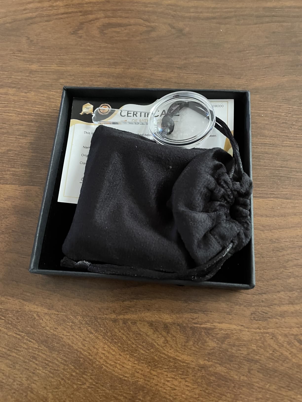Authentic Argentine Meteorite Stones (3 Pieces), Authentic Campo del Cielo Space Rock 1-3g Each, Real Meteorite Specimen with Display Box, Velvet Pouch, Magnifying Glass customer photo 1