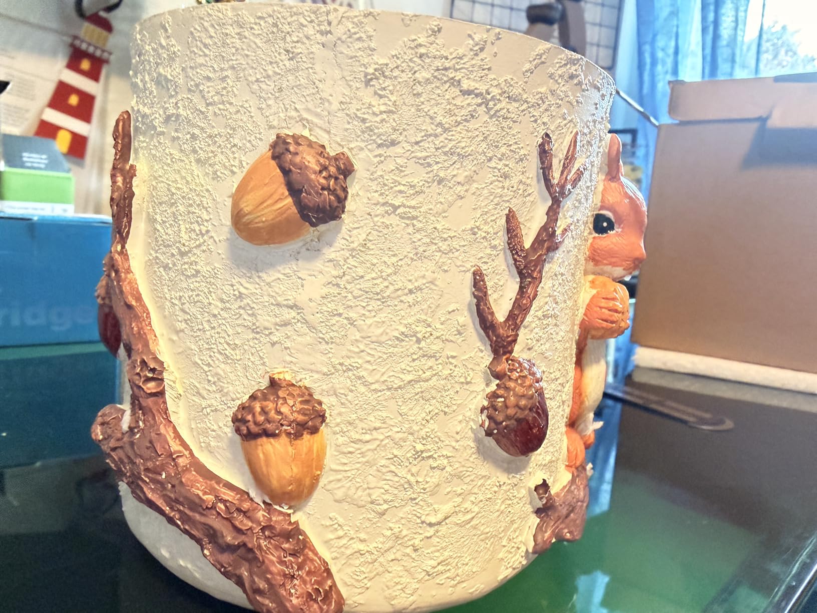 Cute Squirrel Planter with Drainage Hole – Unique Garden Plant Pots for Indoor/Outdoor Plants,Funny Flower Pot for Succulents,Whimsical Garden Decor,Plant Gifts for Mother's Day, Birthday, Christmas customer photo 1