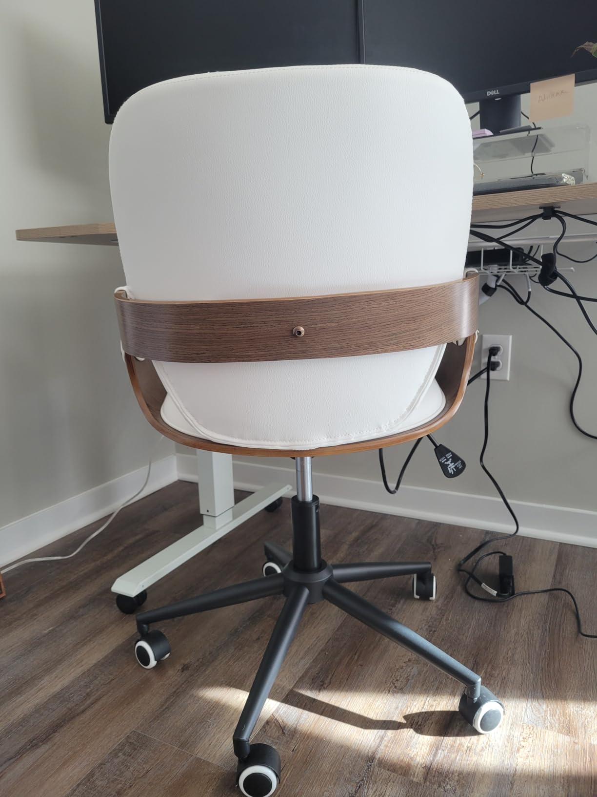 Mid Century Modern Office Chair, Floor Protective Silent Casters customer photo 2