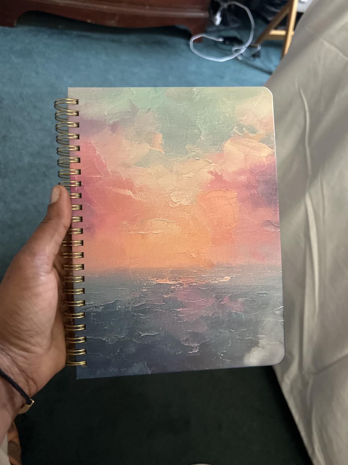 Taja Lined Spiral Journal for Women, A5 Cute Hardcover Notebook for Work | 6