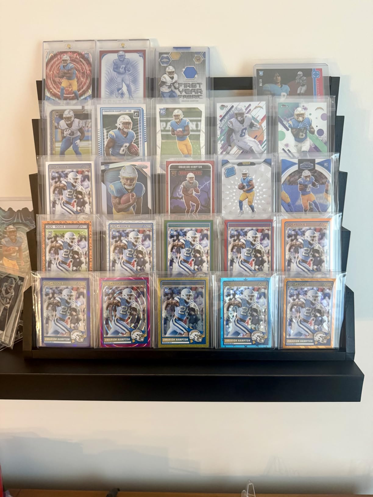 5 Tier Wooden Card Display Stand Holds 20-25 PSA BGS SGC Graded Sports Card | Easy Assembly, Baseball Cards, Basketball Cards, Football Cards, Trading Cards, Graded Card Display Stand customer photo 2