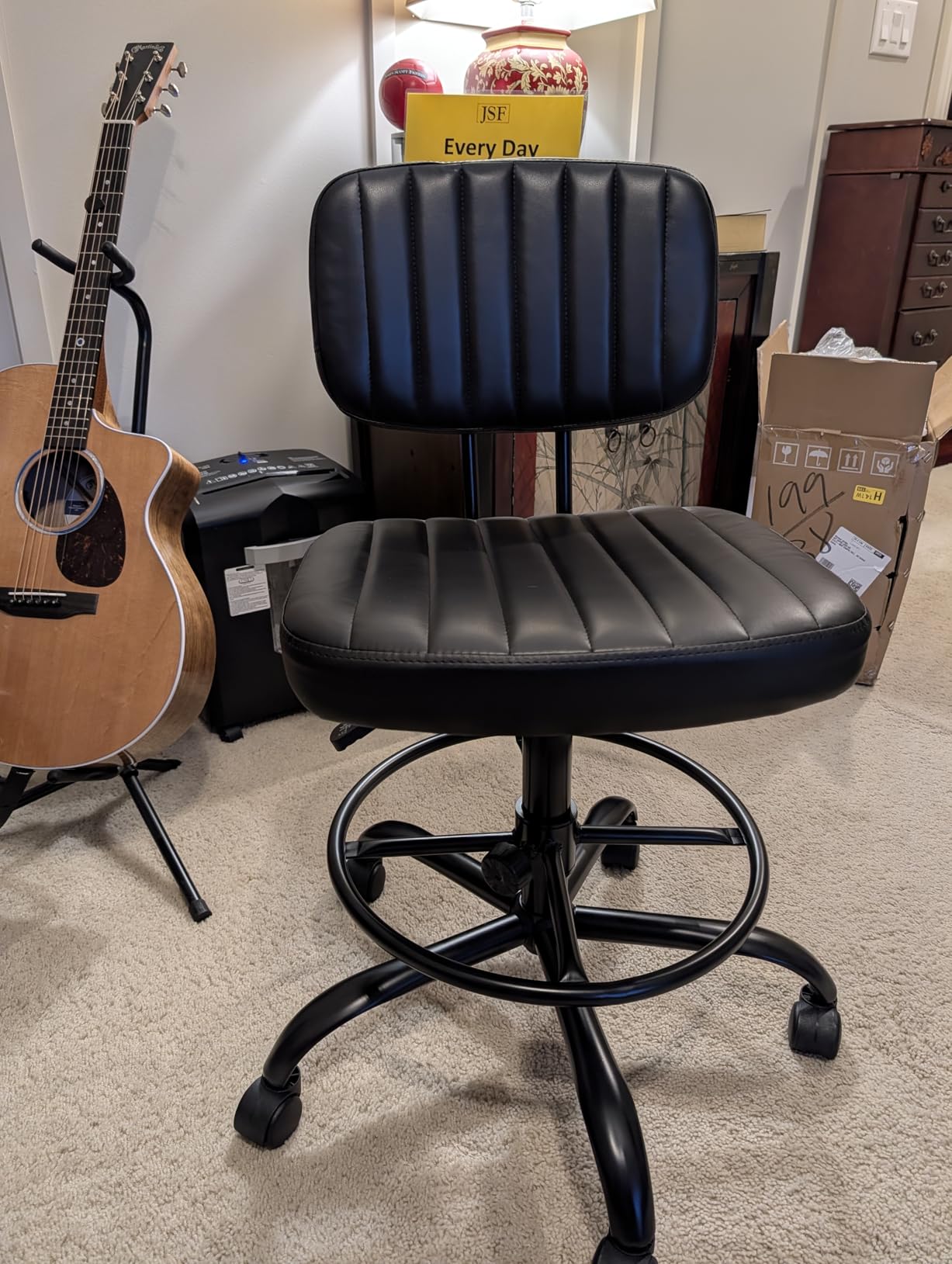 DUMOS Armless Drafting Chair, Standing Desk Chair, Rolling Stool customer photo 1