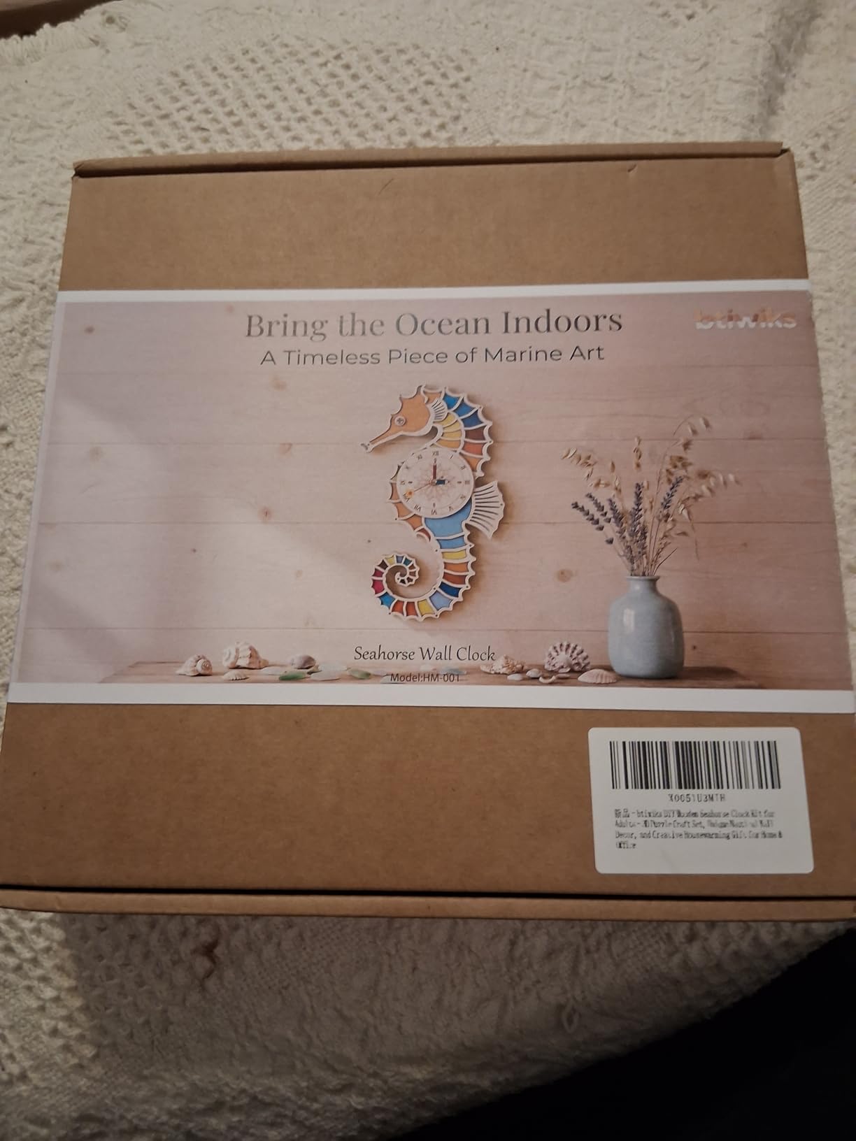 DIY Wooden Seahorse Clock Kit for Adults - 3D Puzzle Craft Set, Unique Nautical Wall Decor, and Creative Housewarming Gift for Home & Office customer photo 1