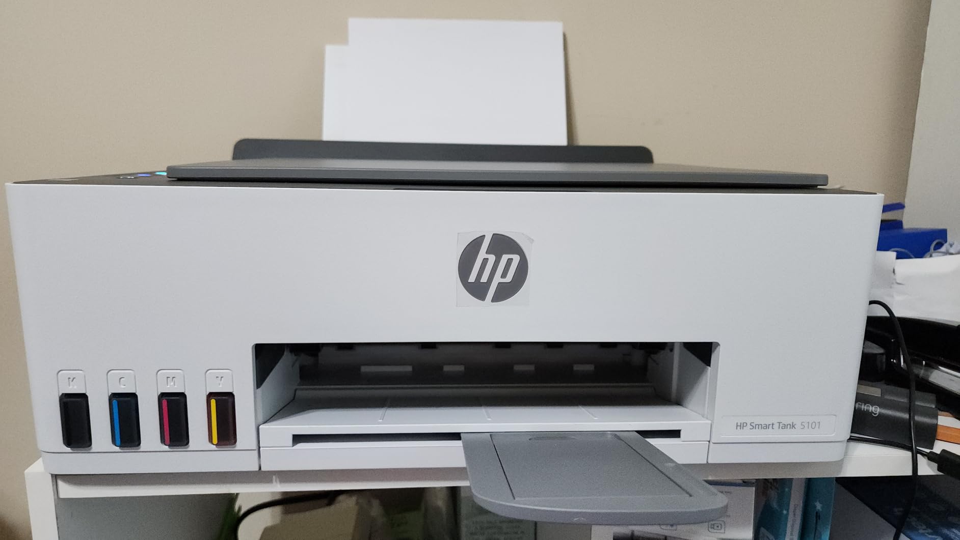 HP Smart Tank 5100 Wireless All-in-One Refillable Printer, Scanner, Copier with up to 3 Years of Ink Included, Best-for-Home, Cartridge-Free, AI-Capable (D06BLA) customer photo 2
