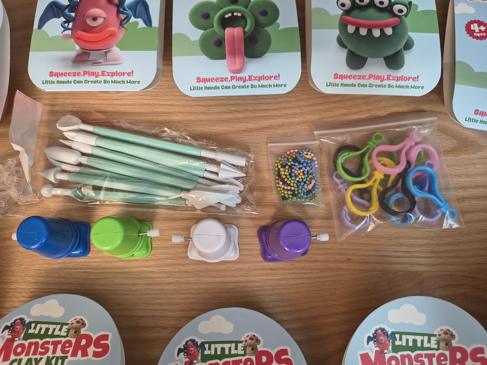Air Dry Clay Kit for Kids, 12 Monsters Halloween Modeling Magic Clay Sculpting Set, DIY Party Favors Arts & Crafts for Kids Ages 4-12, Ultra Light & Soft, Safe & Non-Stick with Tools & Tutorials customer photo 2
