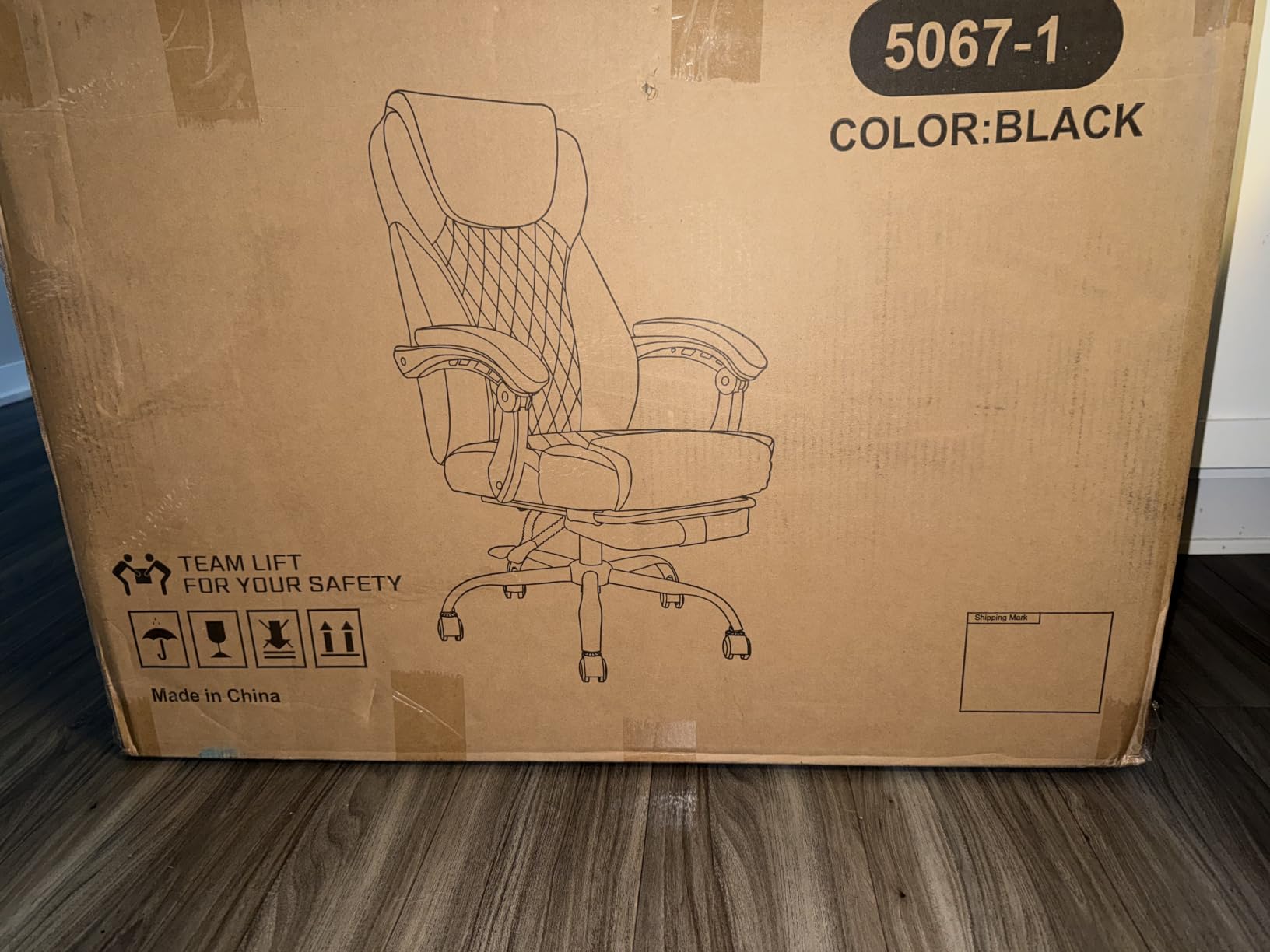 amseatec Big and Tall Office Chair, Reclining Executive Chair with Footrest customer photo 2