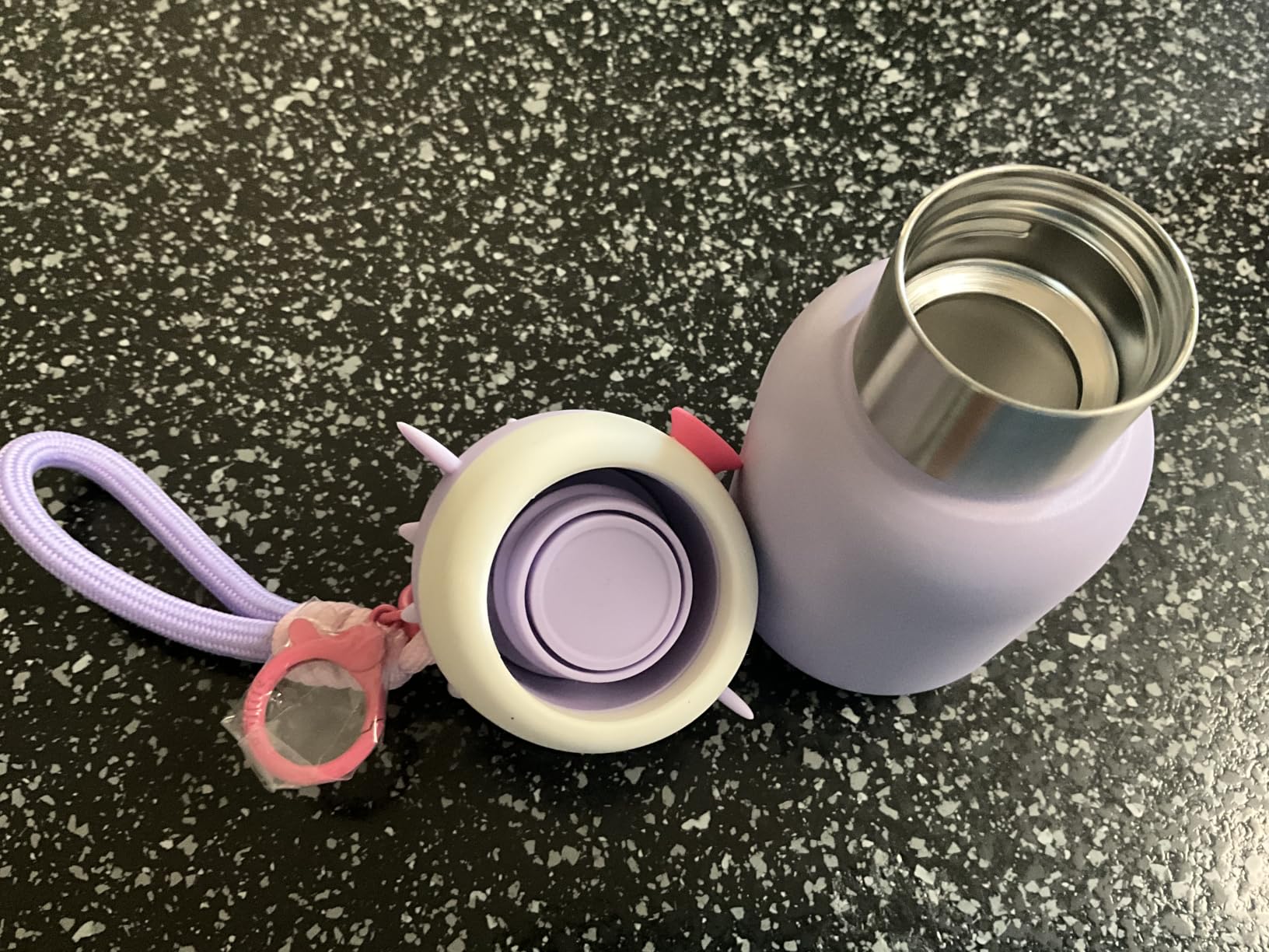4.1oz Mini Insulated Water Bottle, Portable Coffee Cup, Small Travel Cup Vacuum Double Wall Mini Tumbler (Dugong) customer photo 2