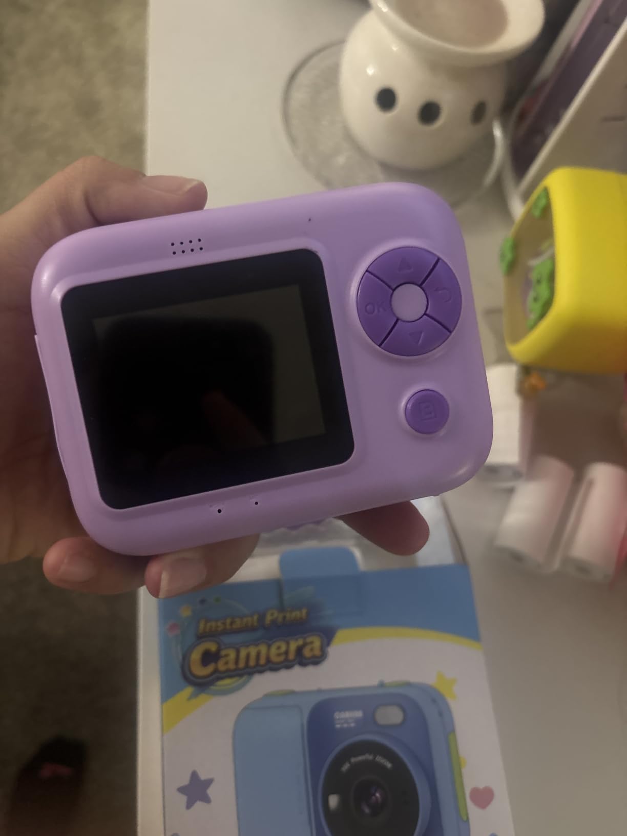 Kids Instant Print Camera with 5 Rolls Print Paper, 1080P HD Camera, Rechargeable Portable Toddler Selfie Camera, Christmas Birthday Gifts Toys for Boys Girls Age 3-12 (Purple) customer photo 2