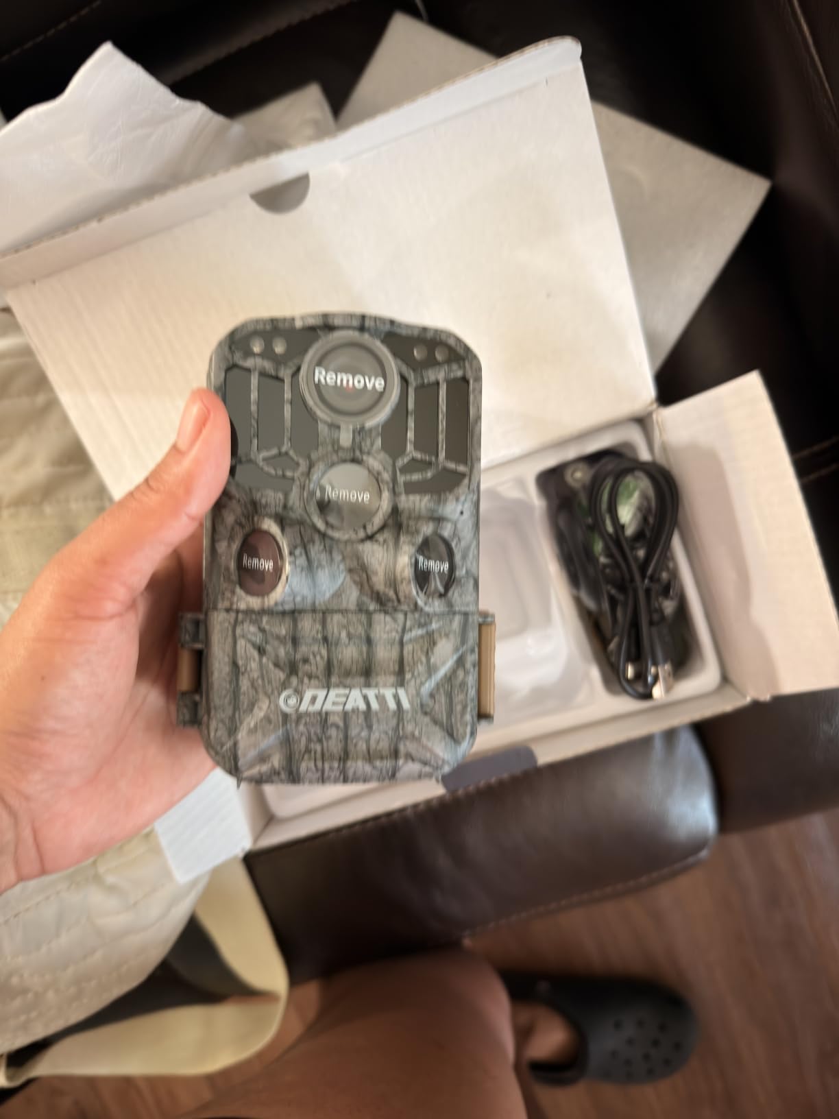 DEATTI 4K 48MP Trail Camera WiFi Bluetooth Connection, Game Camera with 0.1s Trigger Time, Night Vision Motion Activated Wildlife Camera with 8 Batteries, 32 GB SD Card, IP66 Waterproof for Deer Outdoor customer photo 2