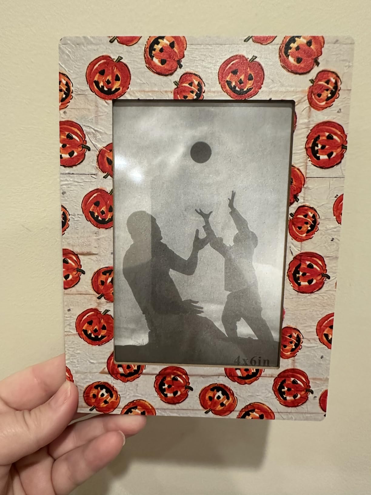 Autumn Wooden Photo Frame, Fall Family Photo Frame, Woodland Fox Art customer photo 2
