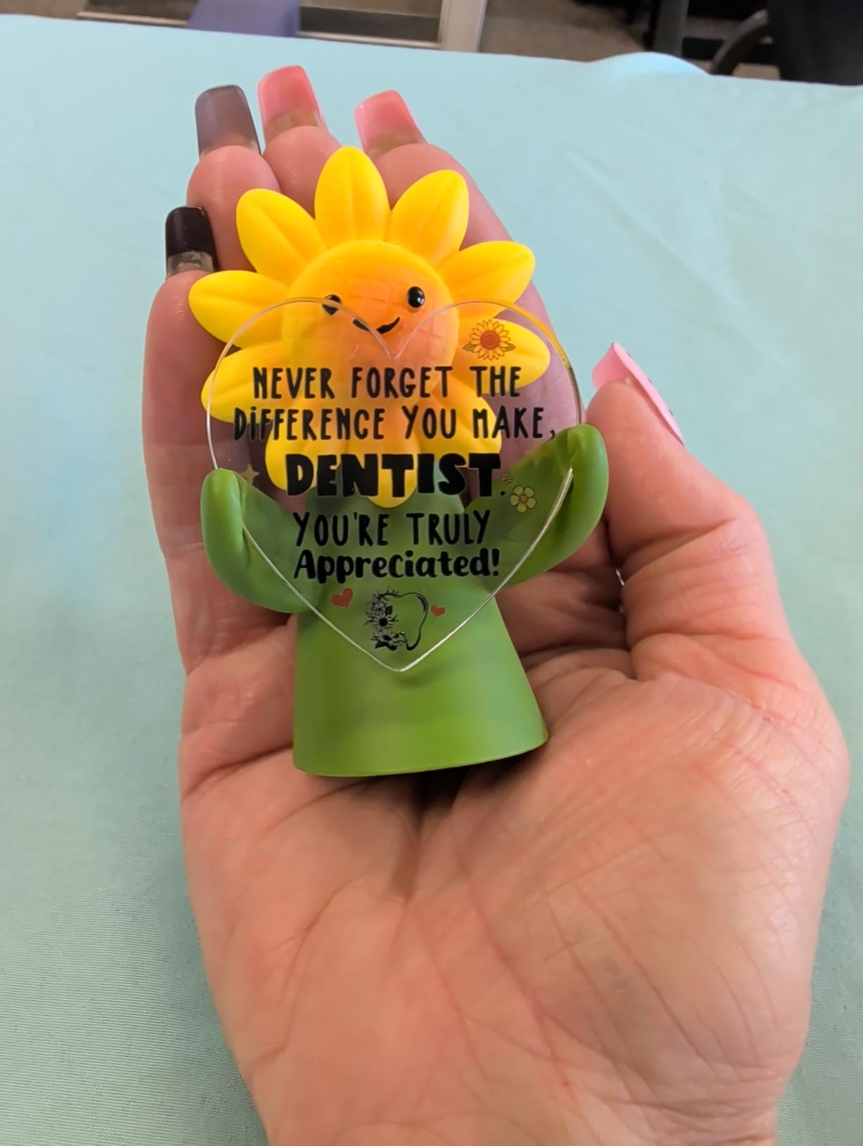 Oncologist Appreciation Sunflower Figurine Resin Gift customer photo 1
