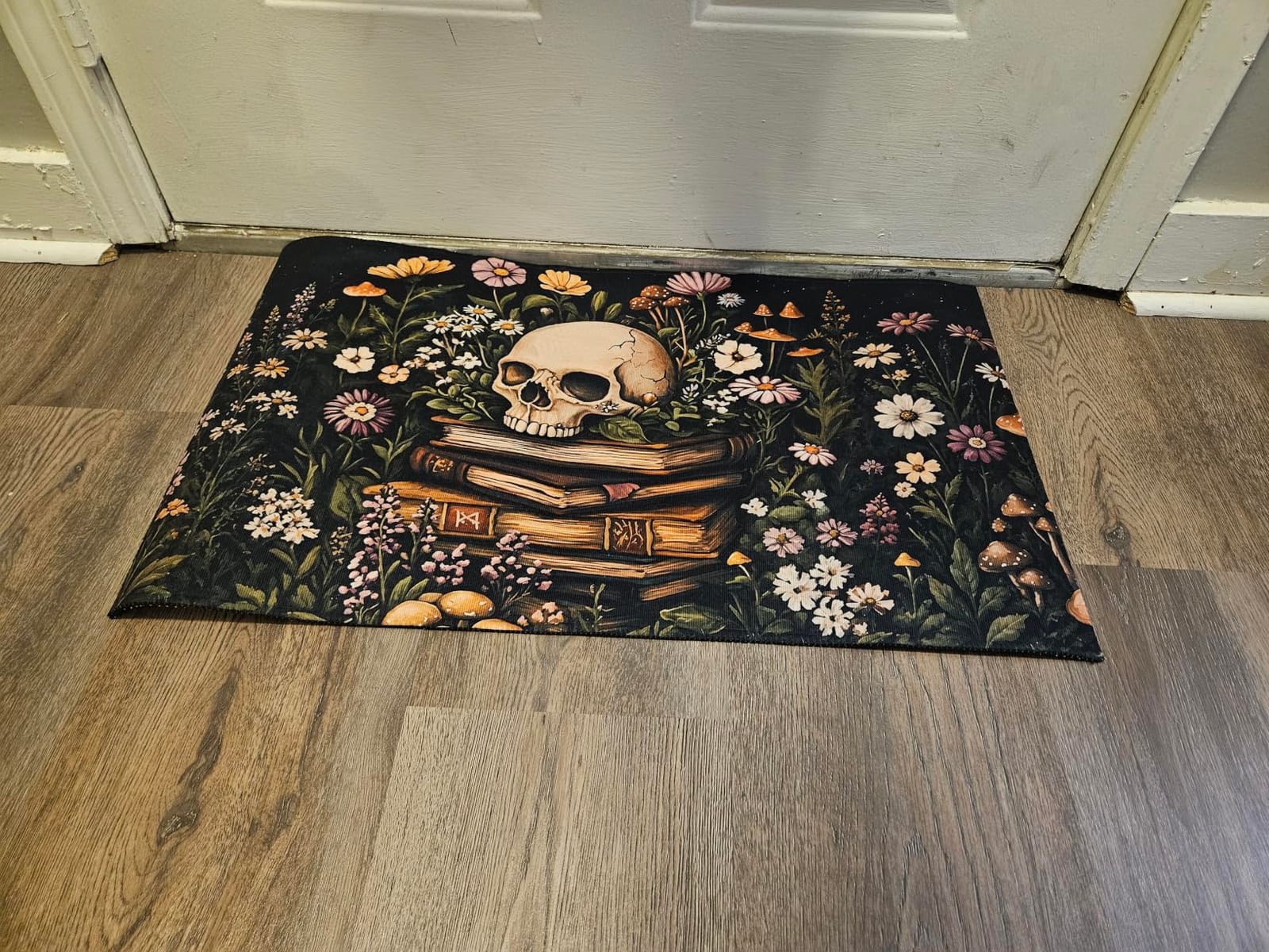 Colorful Chameleon Door Mat Indoor 17x29.5 Inch,Tropical Jungle Branch Doormat for Kitchen Bathroom,Vibrant Reptile Decorative Floor Pad Gifts,Nonwoven Entry Rug,Non Slip Dot Plastic Backing customer photo 1