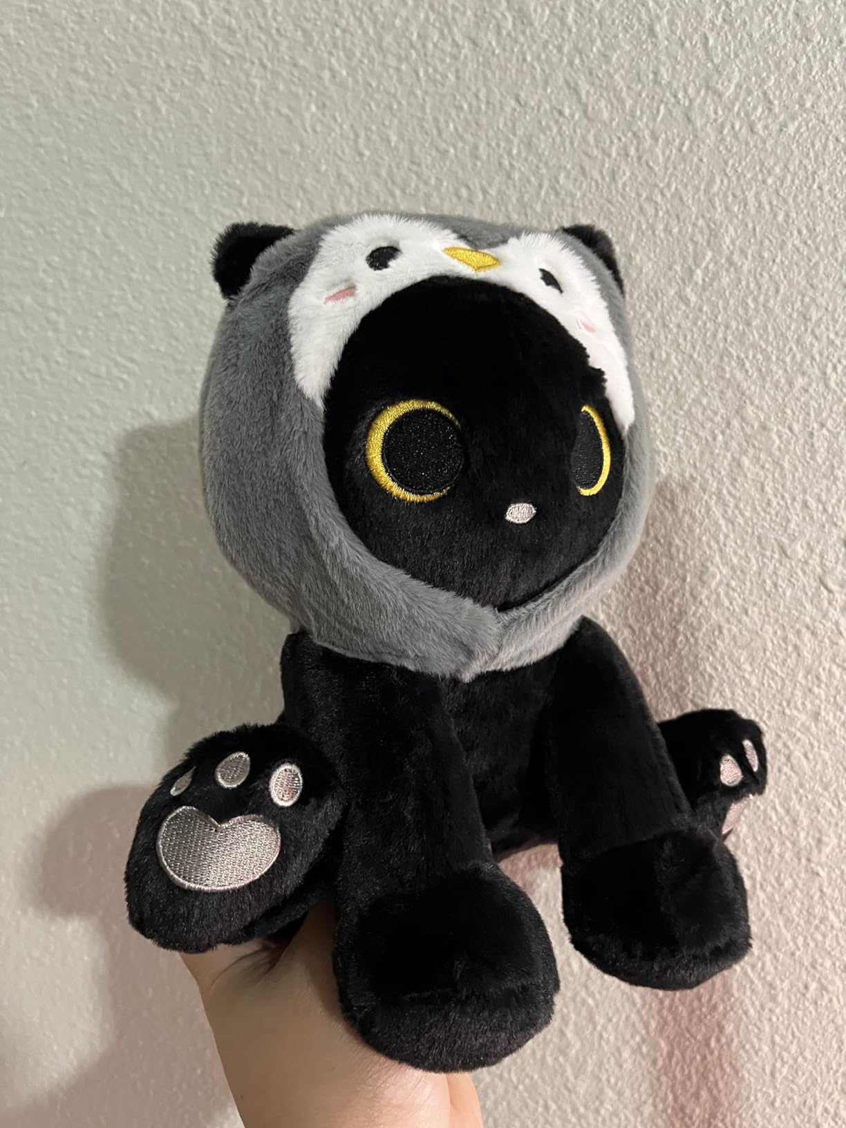 Beaver Plush, Soft Black Cat Plushie Cute Stuffed Animal | 8 inch Black Cat with Detachable Beaver Hood. Soft Cotton Fill, Machine Washable. Great Gift for Kids, Wildlife Lovers, Cat Fans customer photo 2
