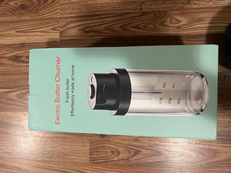 Butter Churn, Electric Butter Maker Machine10 Mins 61oz Clear Jar with High-Speed Brushless Motor, One-Touch Makes Fresh Homemade Butter customer photo 1