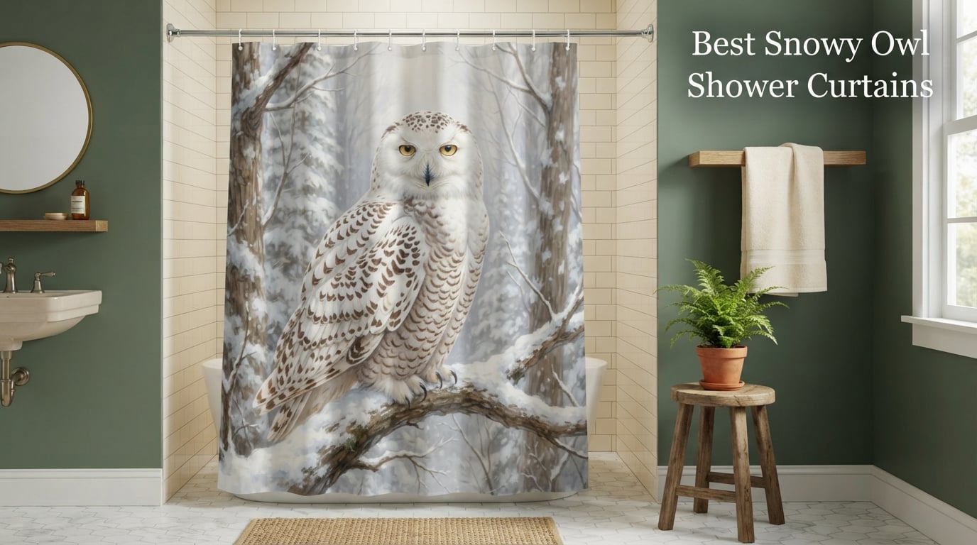Best Snowy Owl Shower Curtains